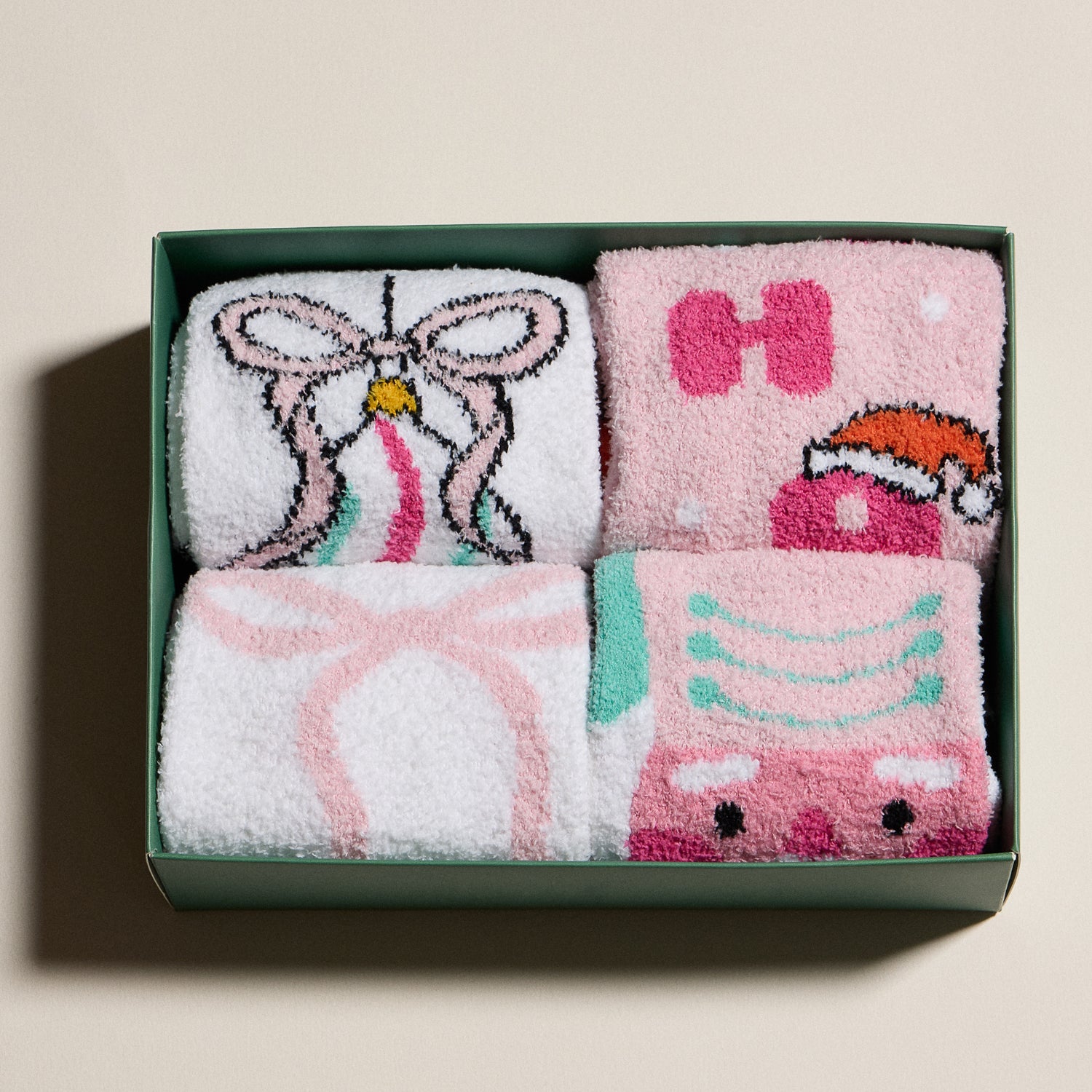 Festive Winter Socks Gift Box with Holiday-Inspired Designs
