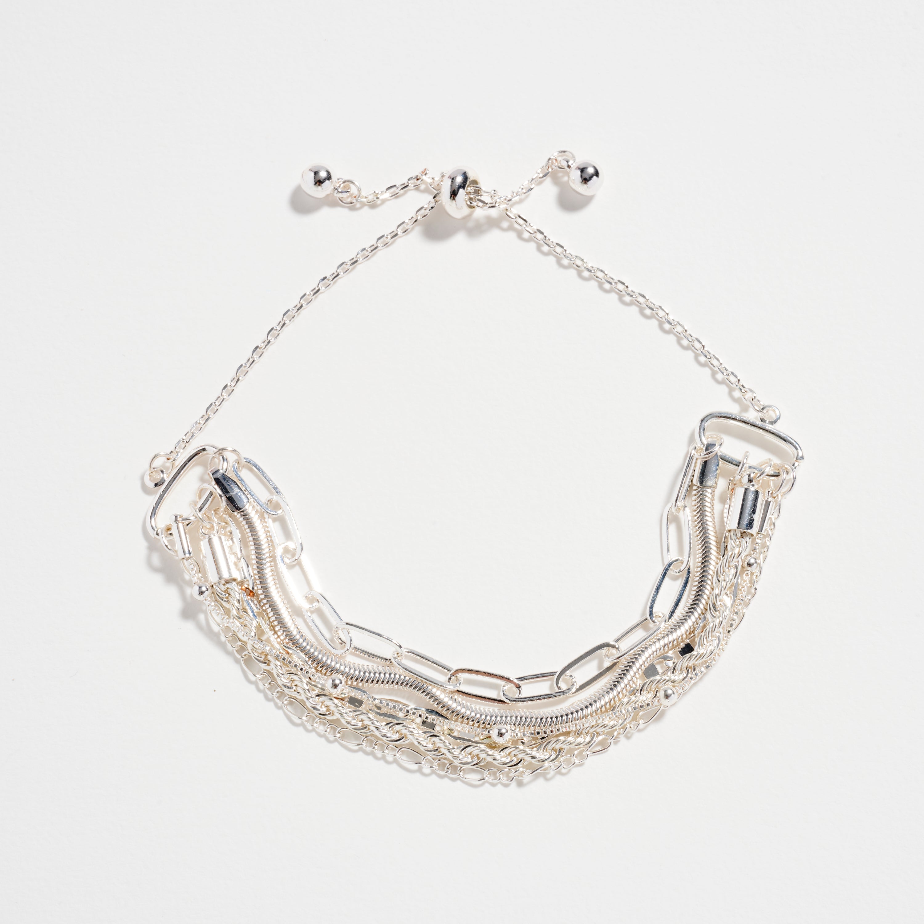 Multi-Layer Chain Bracelet Set – Adjustable Mixed Chain Styles