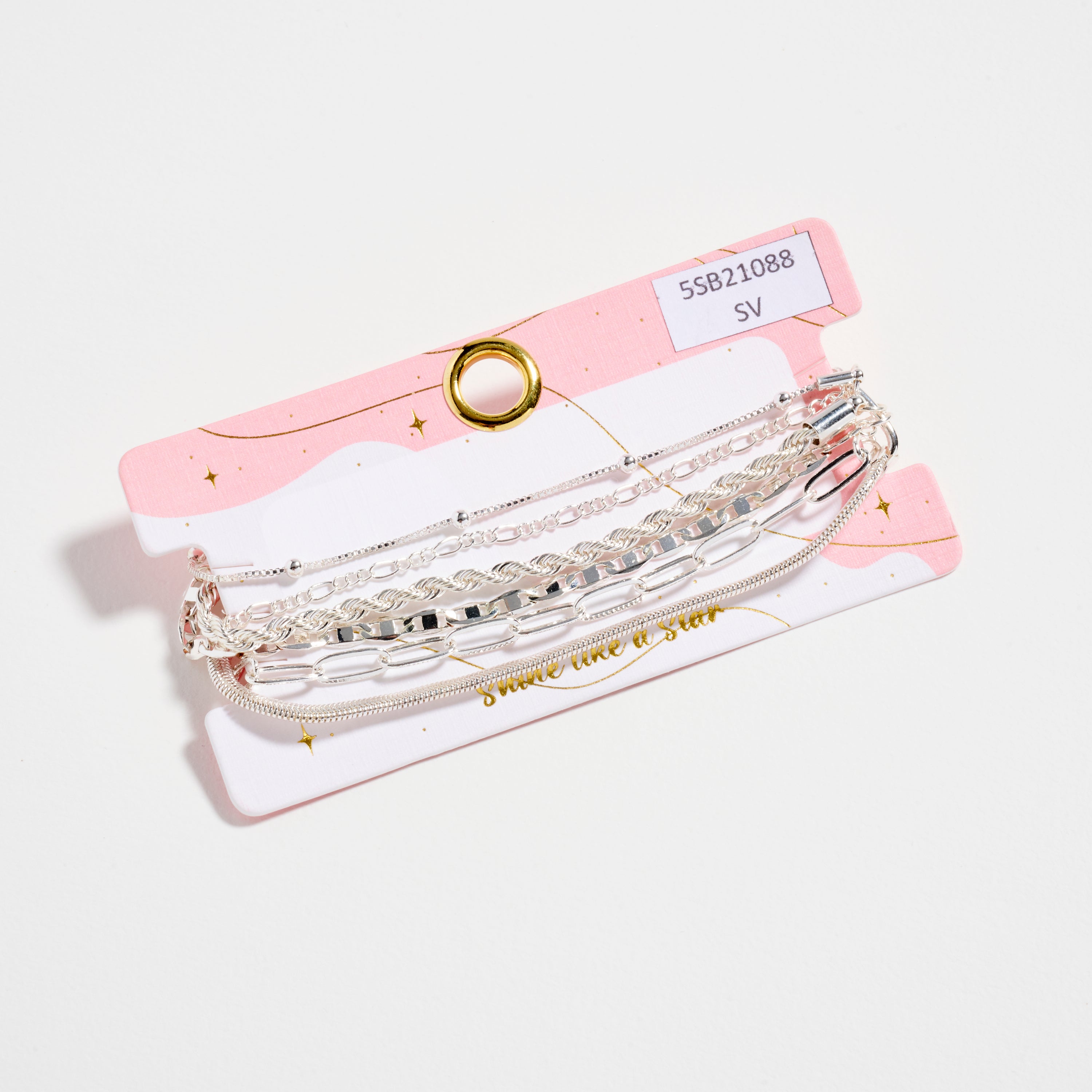 Multi-Layer Chain Bracelet Set – Adjustable Mixed Chain Styles