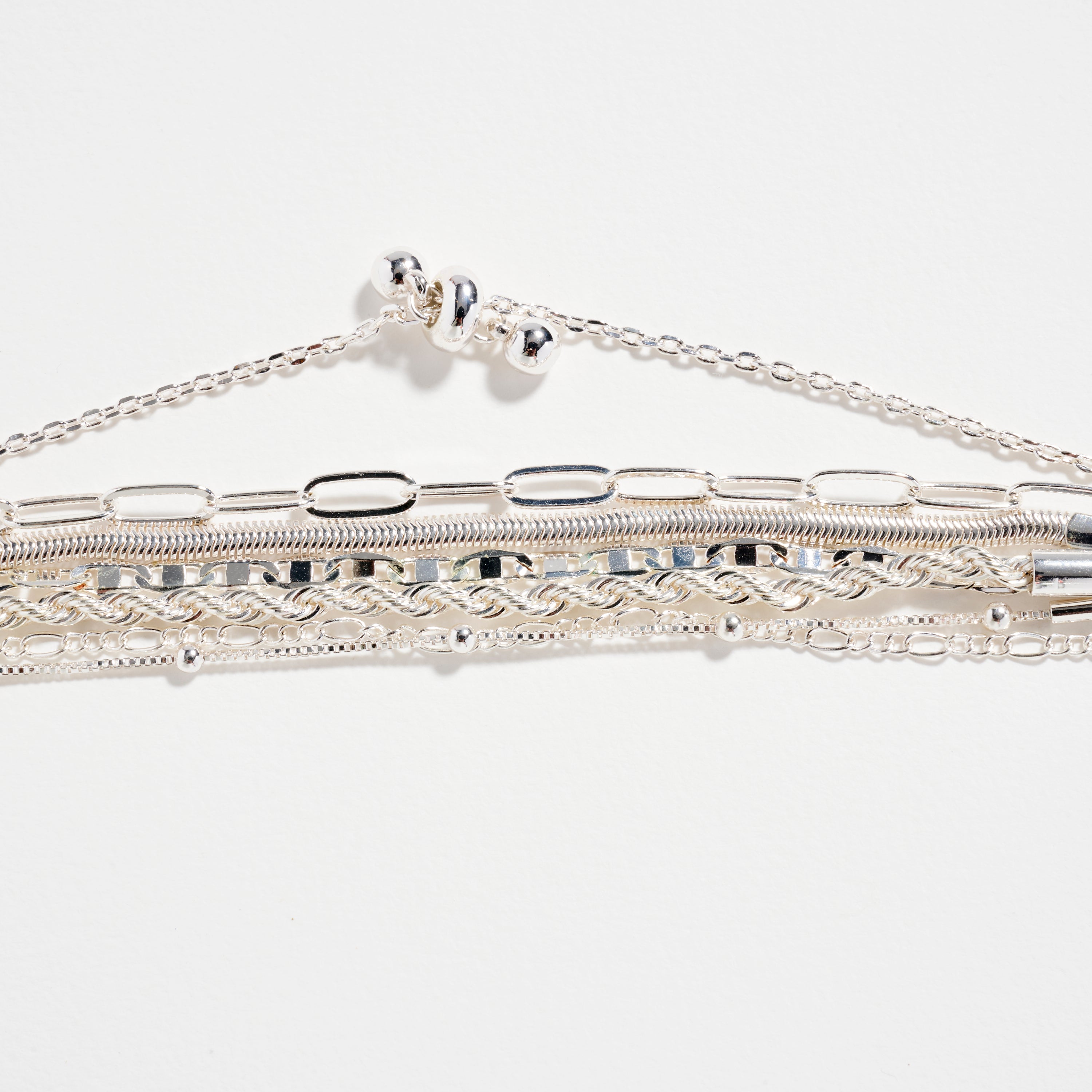 Multi-Layer Chain Bracelet Set – Adjustable Mixed Chain Styles