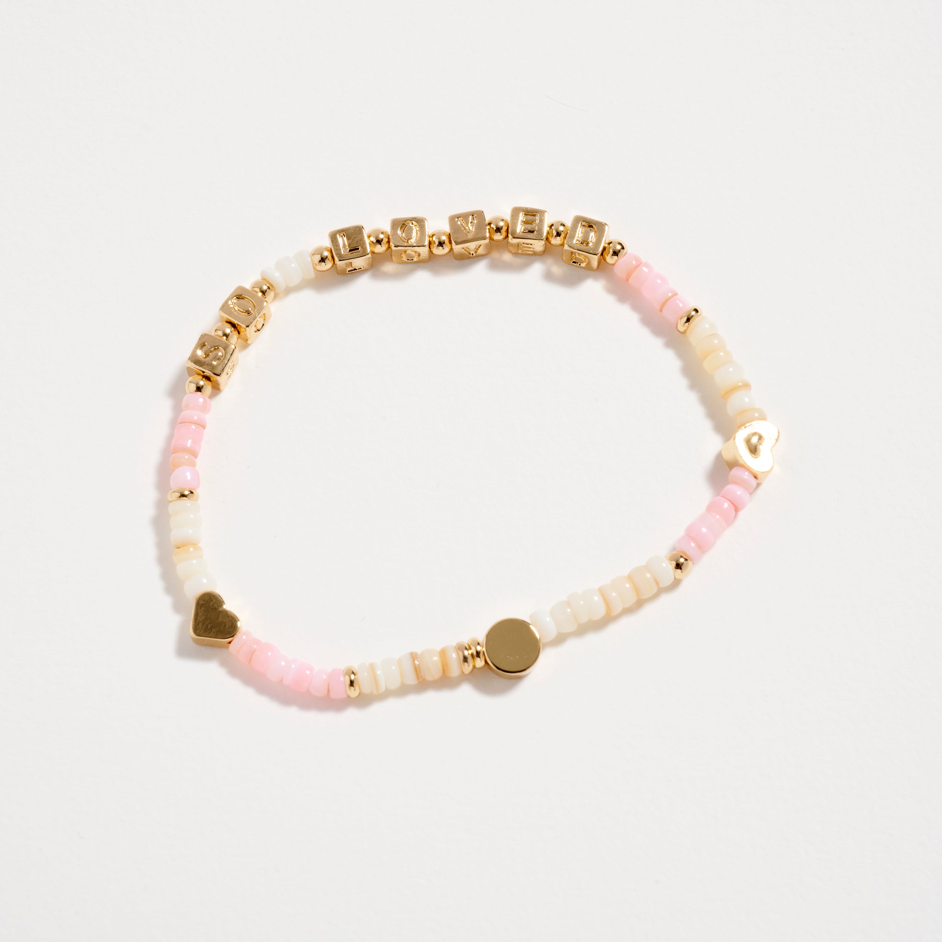 "SO LOVED" Gold Letter Bead Bracelet | Gift Box