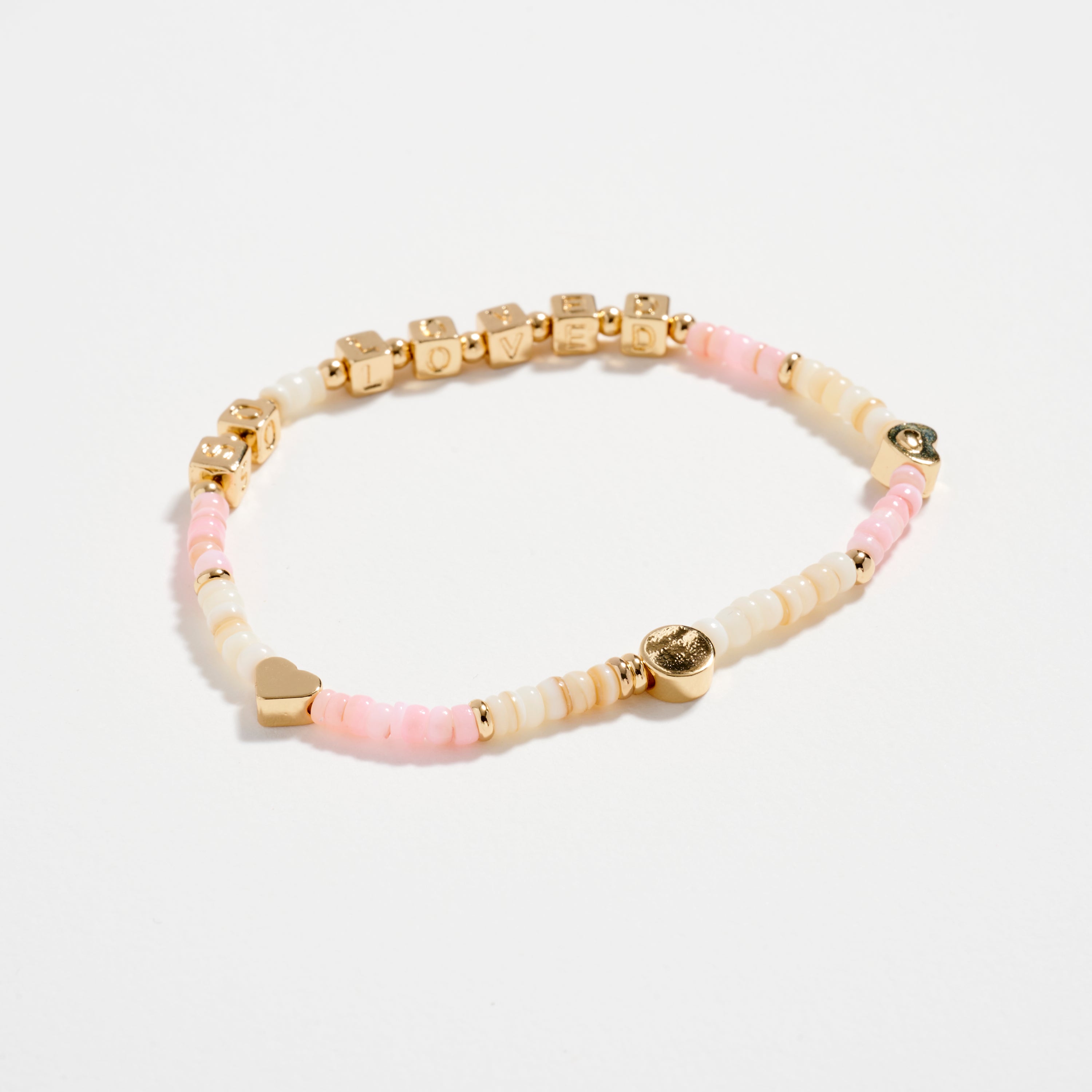 "SO LOVED" Gold Letter Bead Bracelet | Gift Box