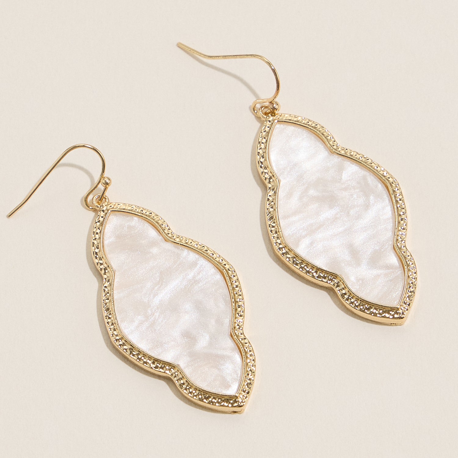 Acetate Drop Earrings – Lightweight, Stylish & Statement Jewelry - Marble Finish