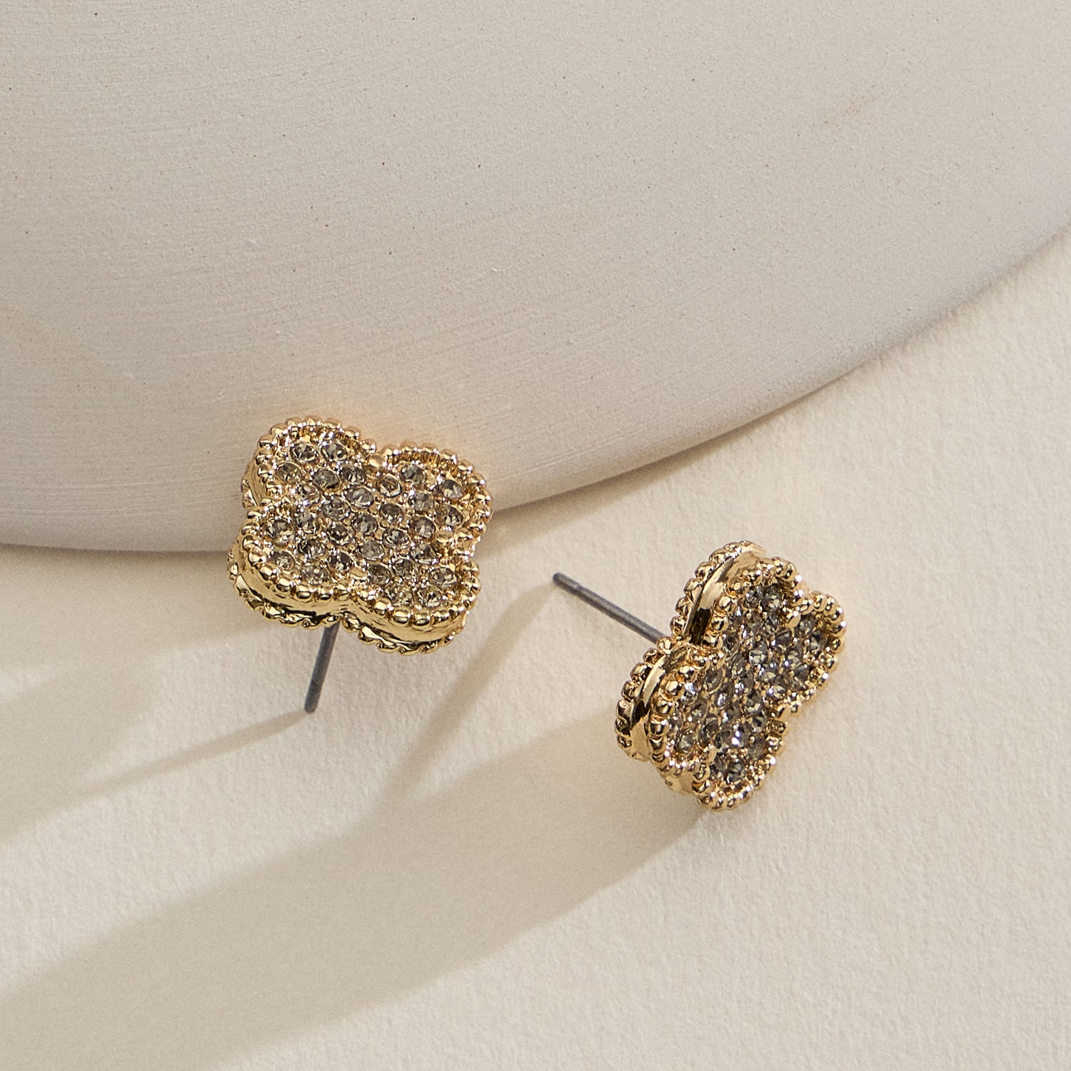 Elegant Pavé Crystal Stud Earrings