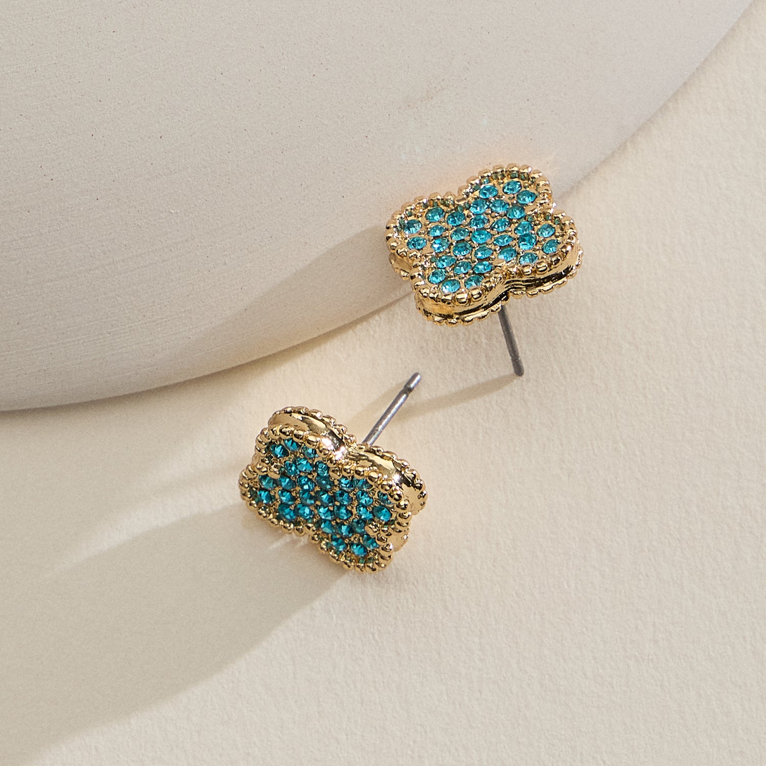 Elegant Pavé Crystal Stud Earrings