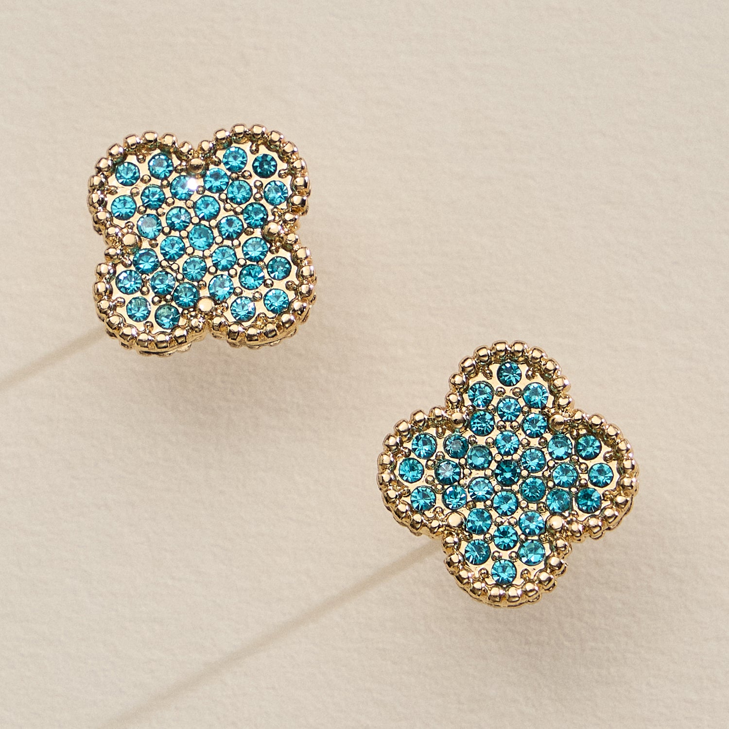 Elegant Pavé Crystal Stud Earrings