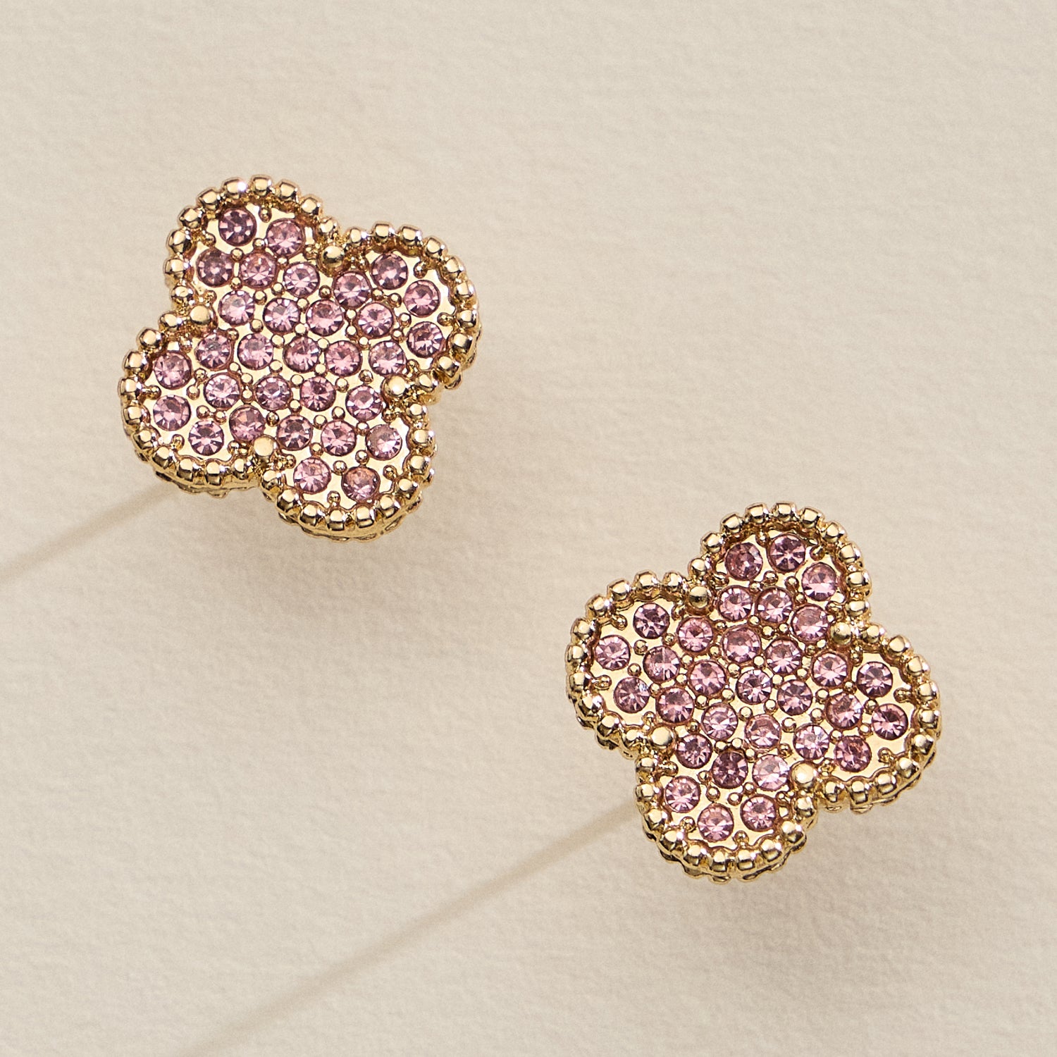Elegant Pavé Crystal Stud Earrings