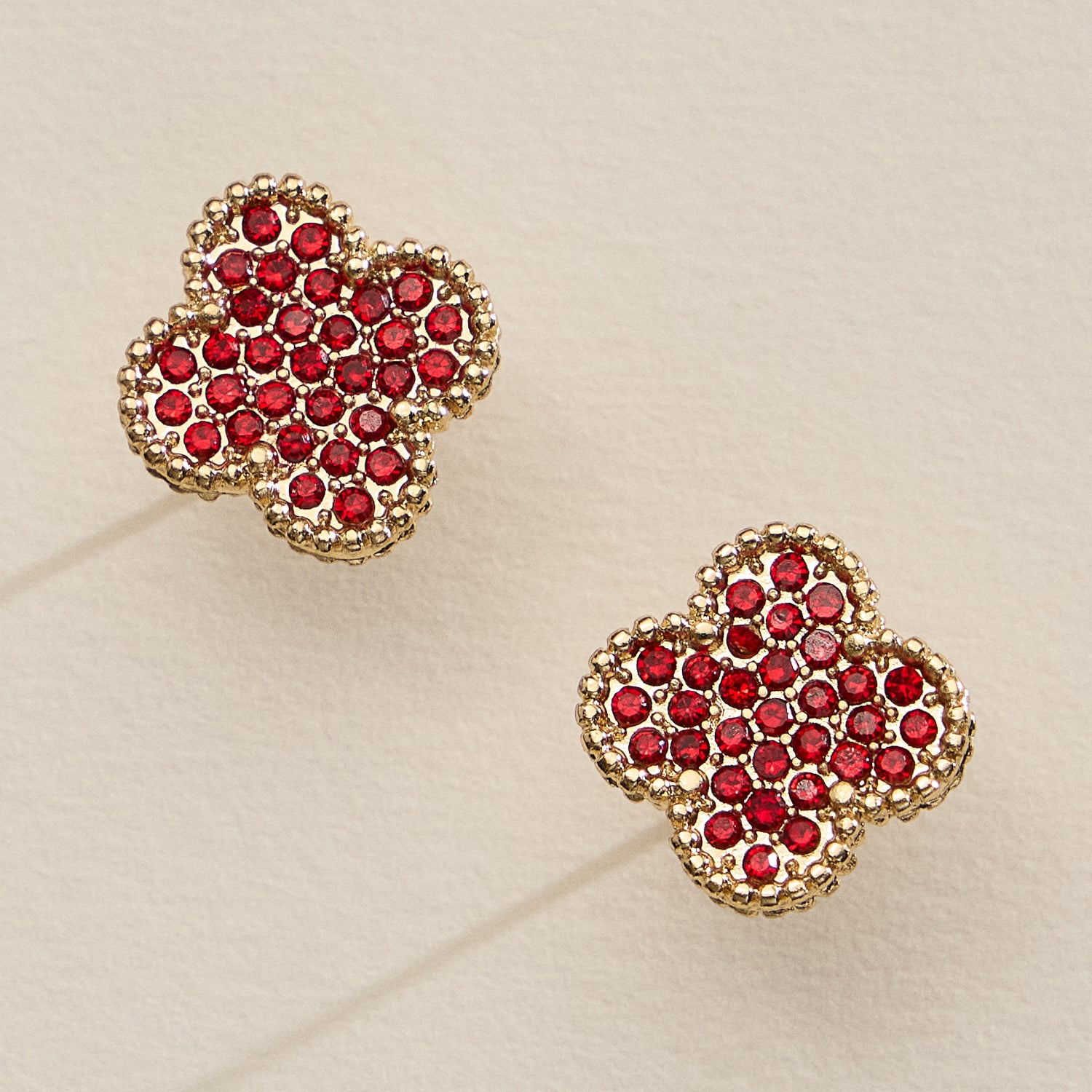 Elegant Pavé Crystal Stud Earrings