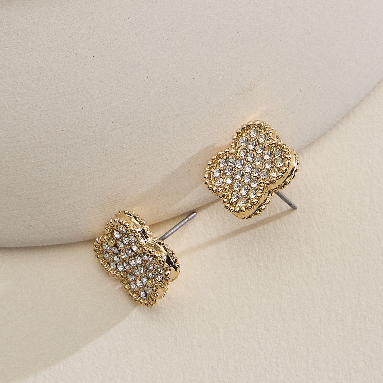 Elegant Pavé Crystal Stud Earrings