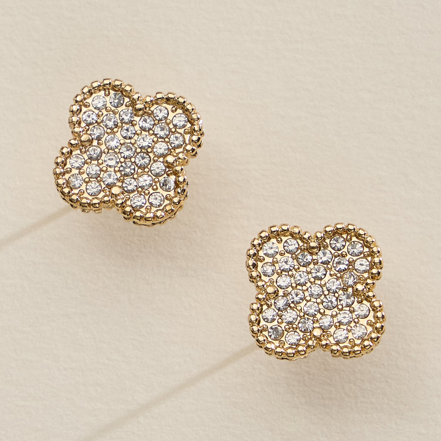 Elegant Pavé Crystal Stud Earrings