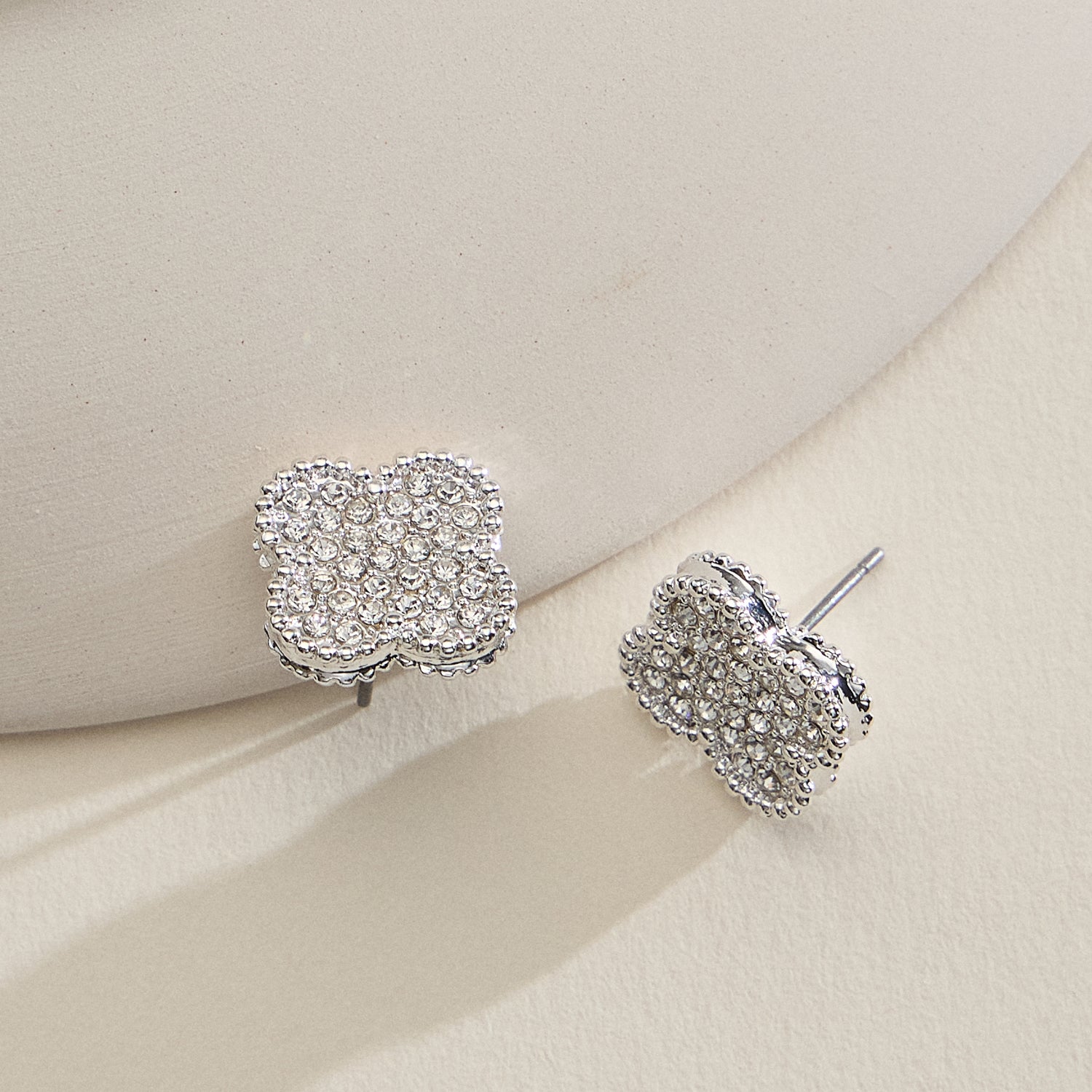 Elegant Pavé Crystal Stud Earrings