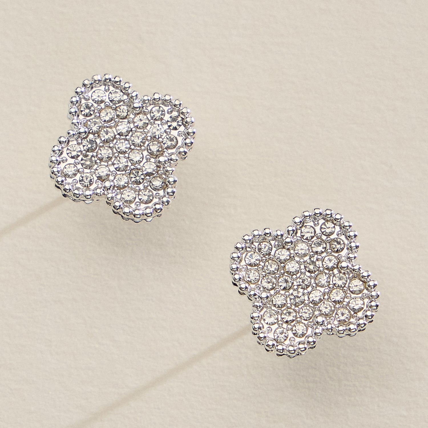Elegant Pavé Crystal Stud Earrings