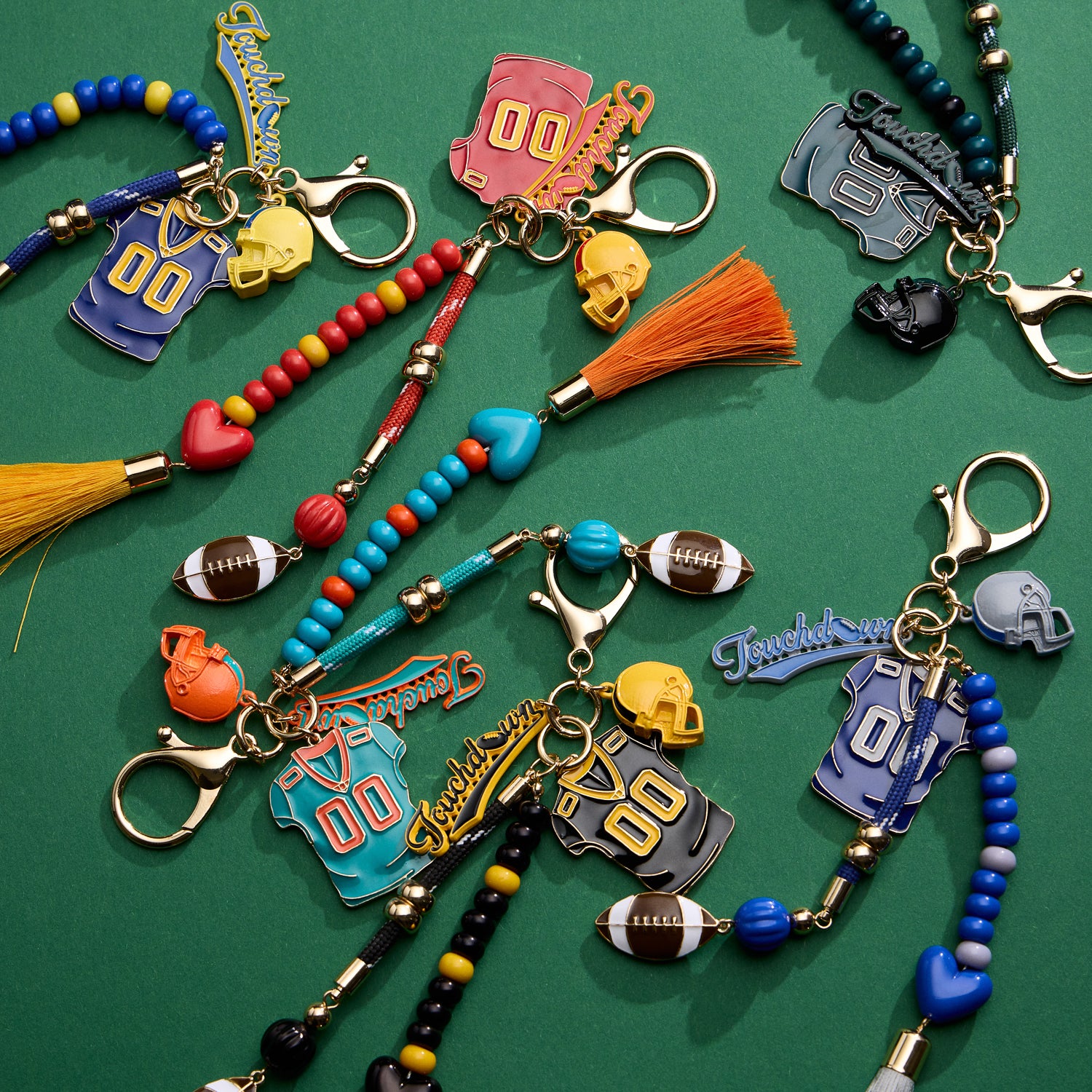 Game Day Football Keychain – Assorted Colors