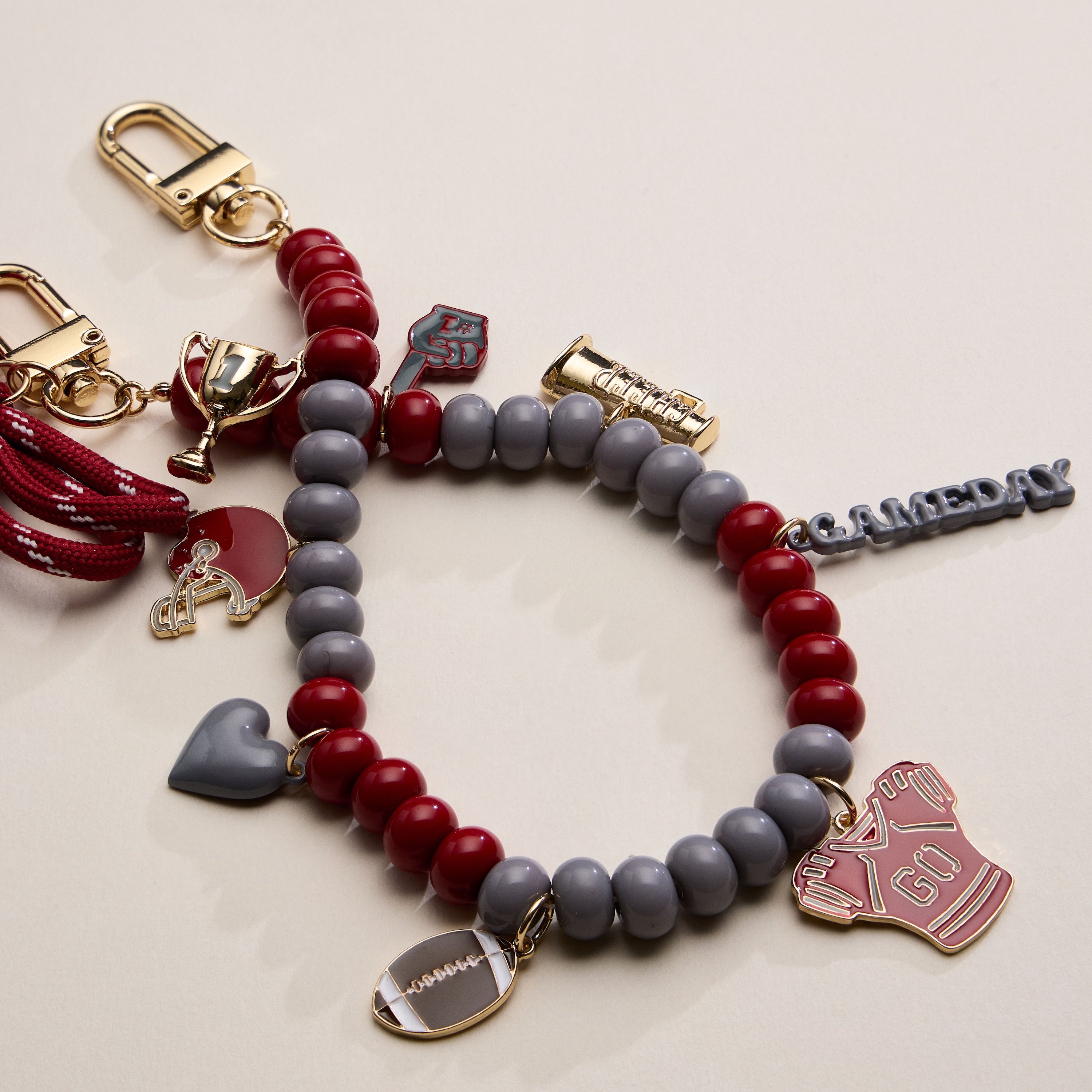 College Football Bag Charm Keychain