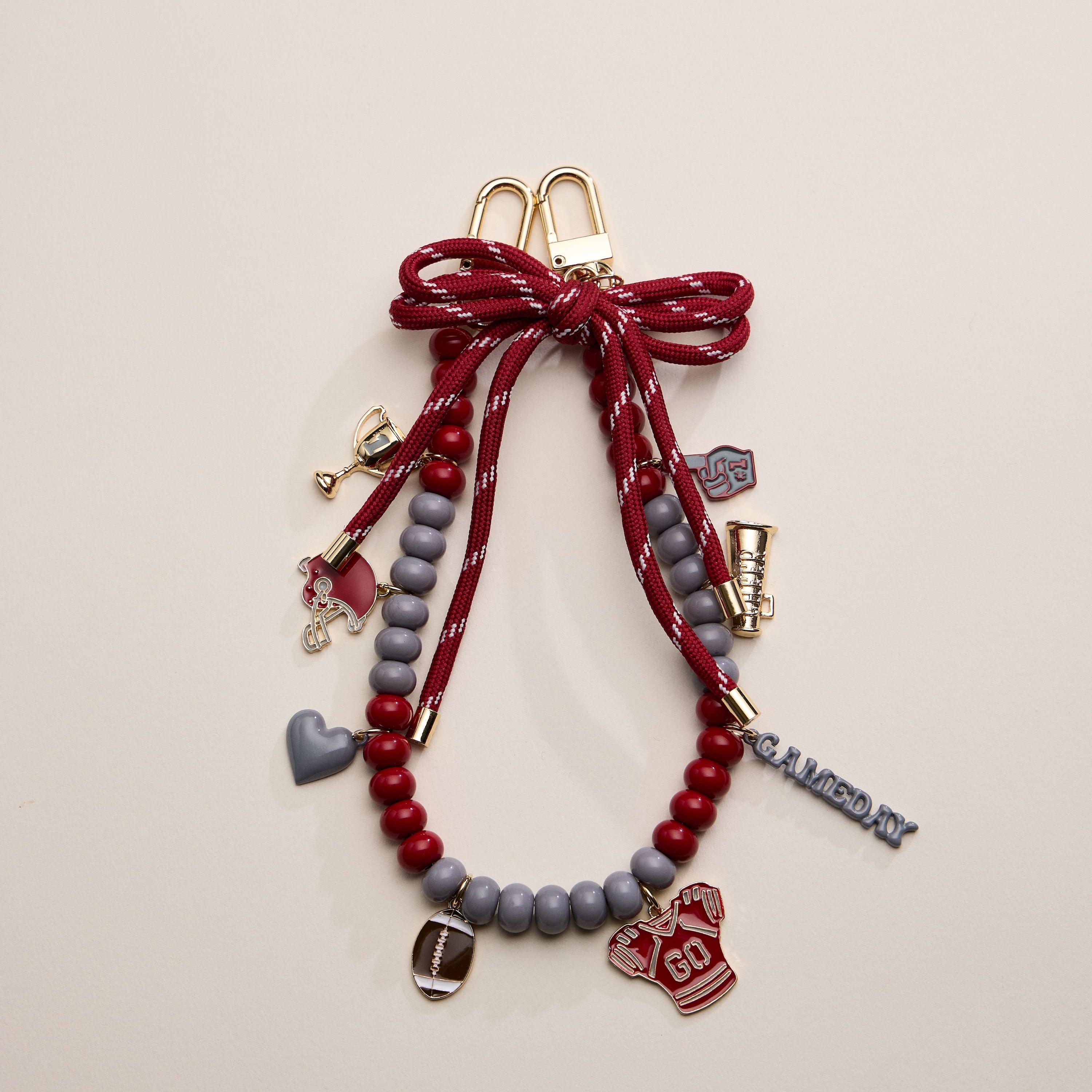 College Football Bag Charm Keychain