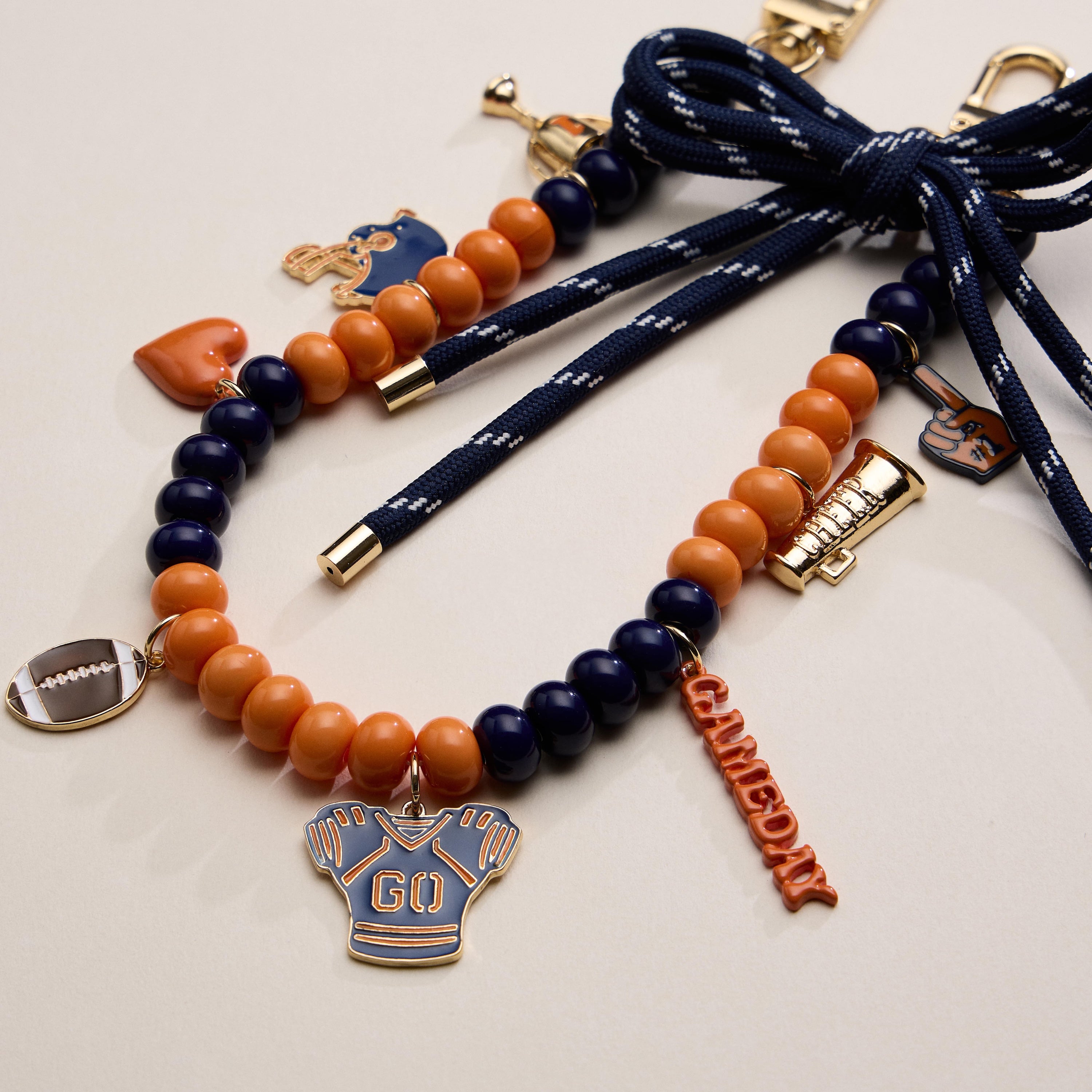 College Football Bag Charm Keychain