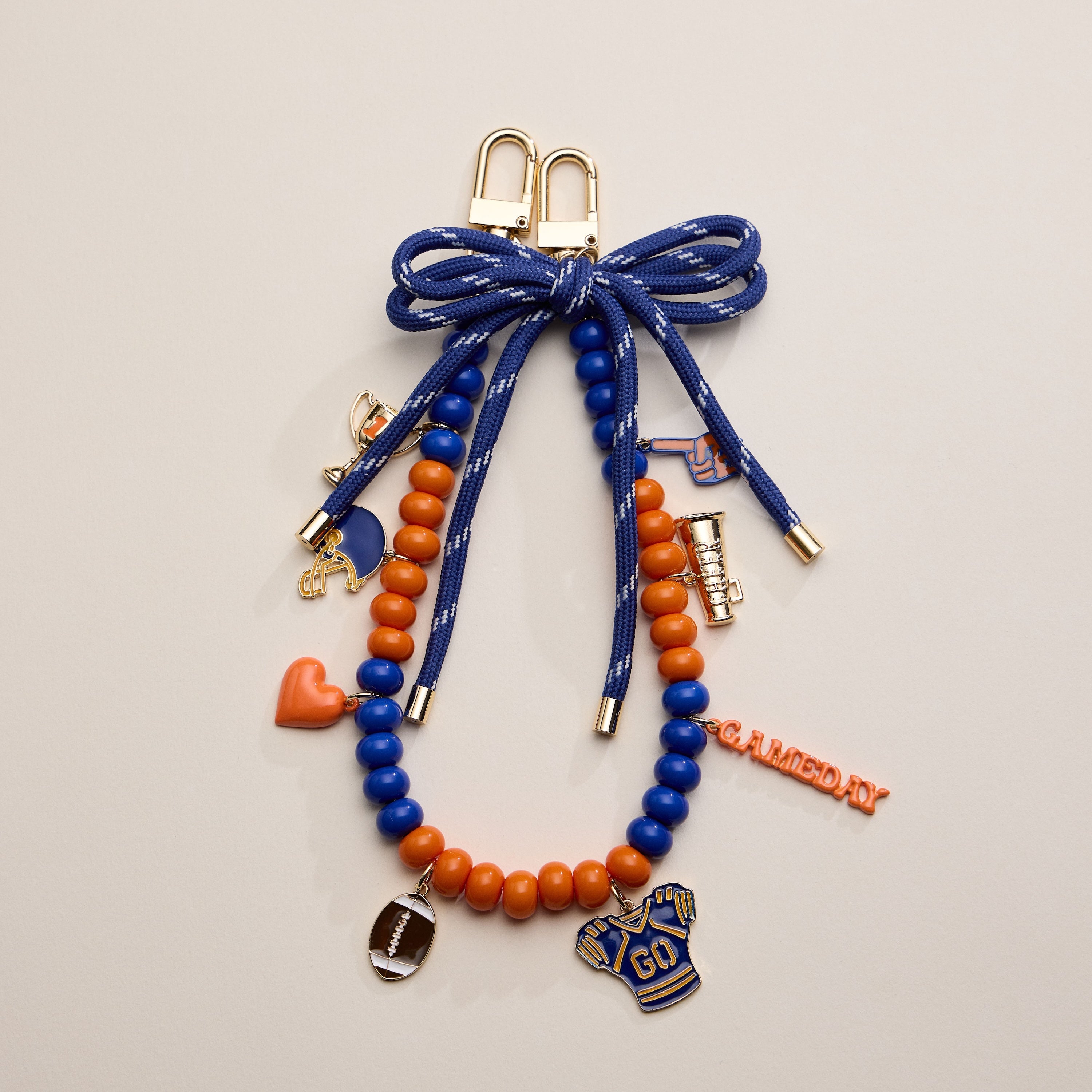 College Football Bag Charm Keychain