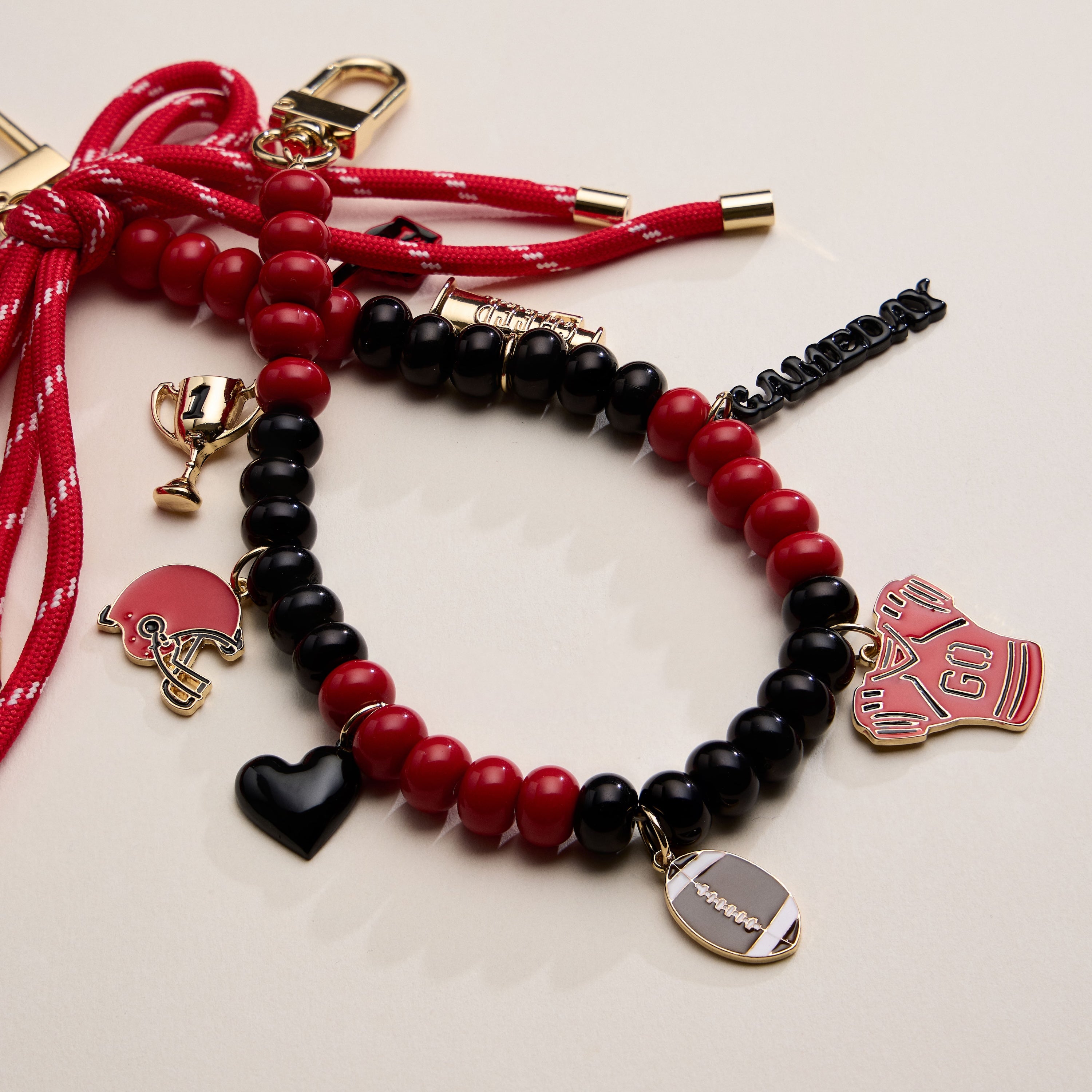 College Football Bag Charm Keychain