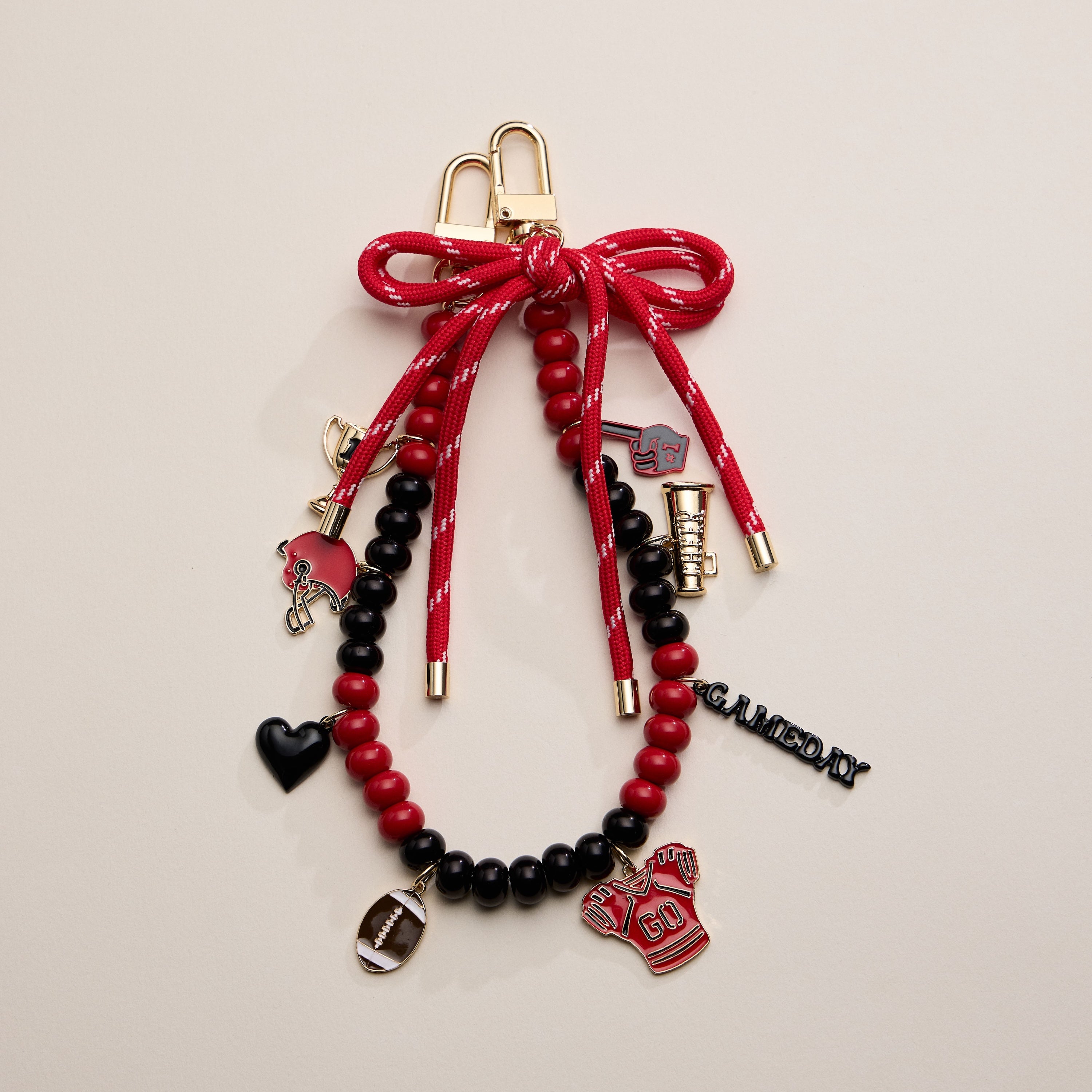 College Football Bag Charm Keychain