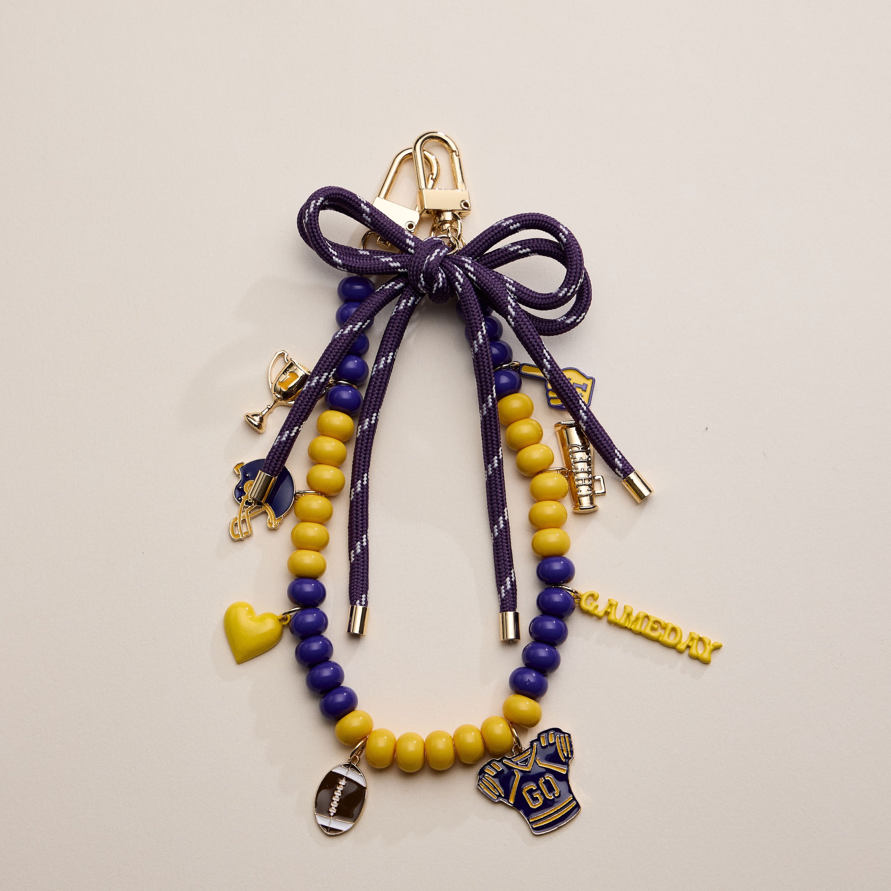 College Football Bag Charm Keychain