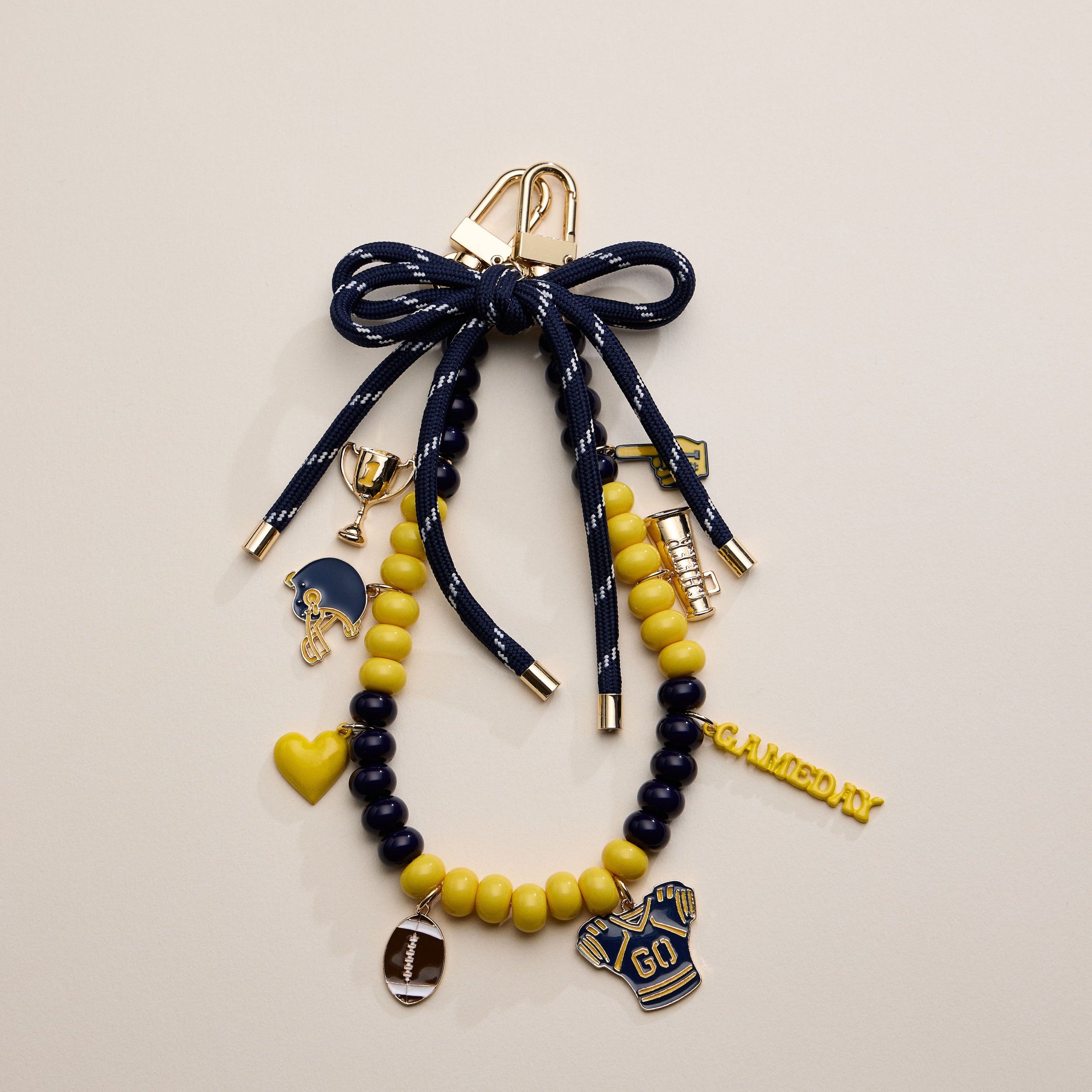 College Football Bag Charm Keychain