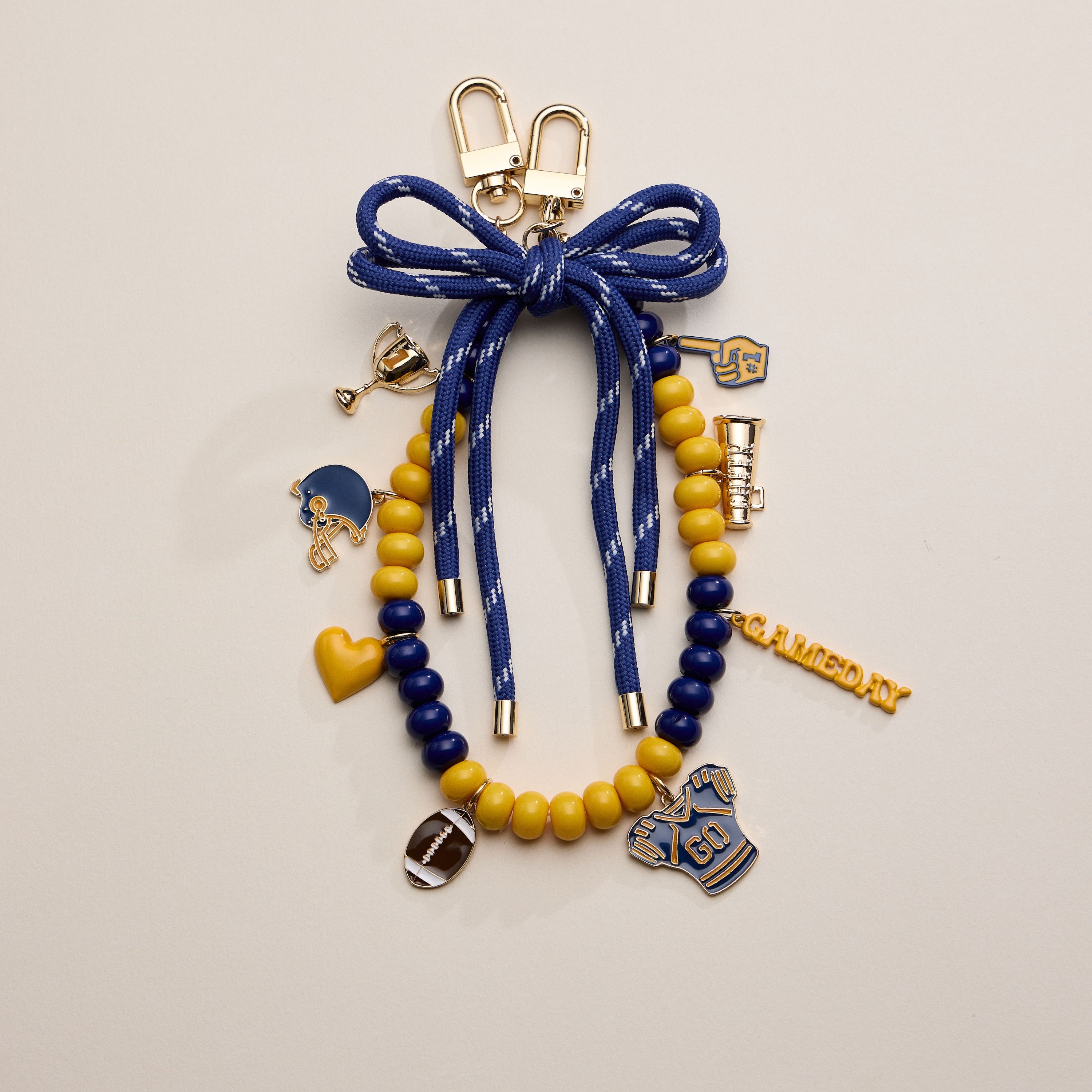 College Football Bag Charm Keychain