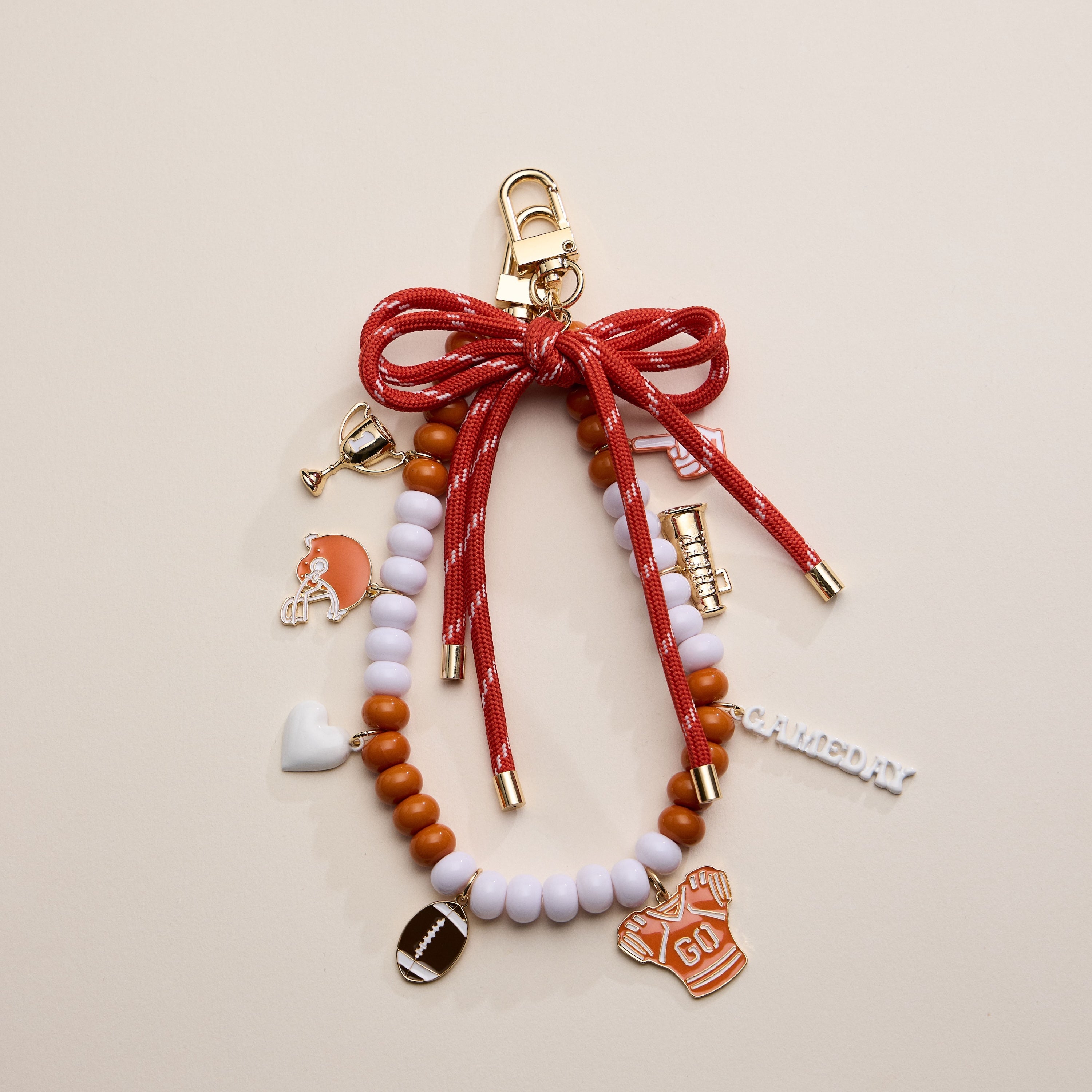 College Football Bag Charm Keychain