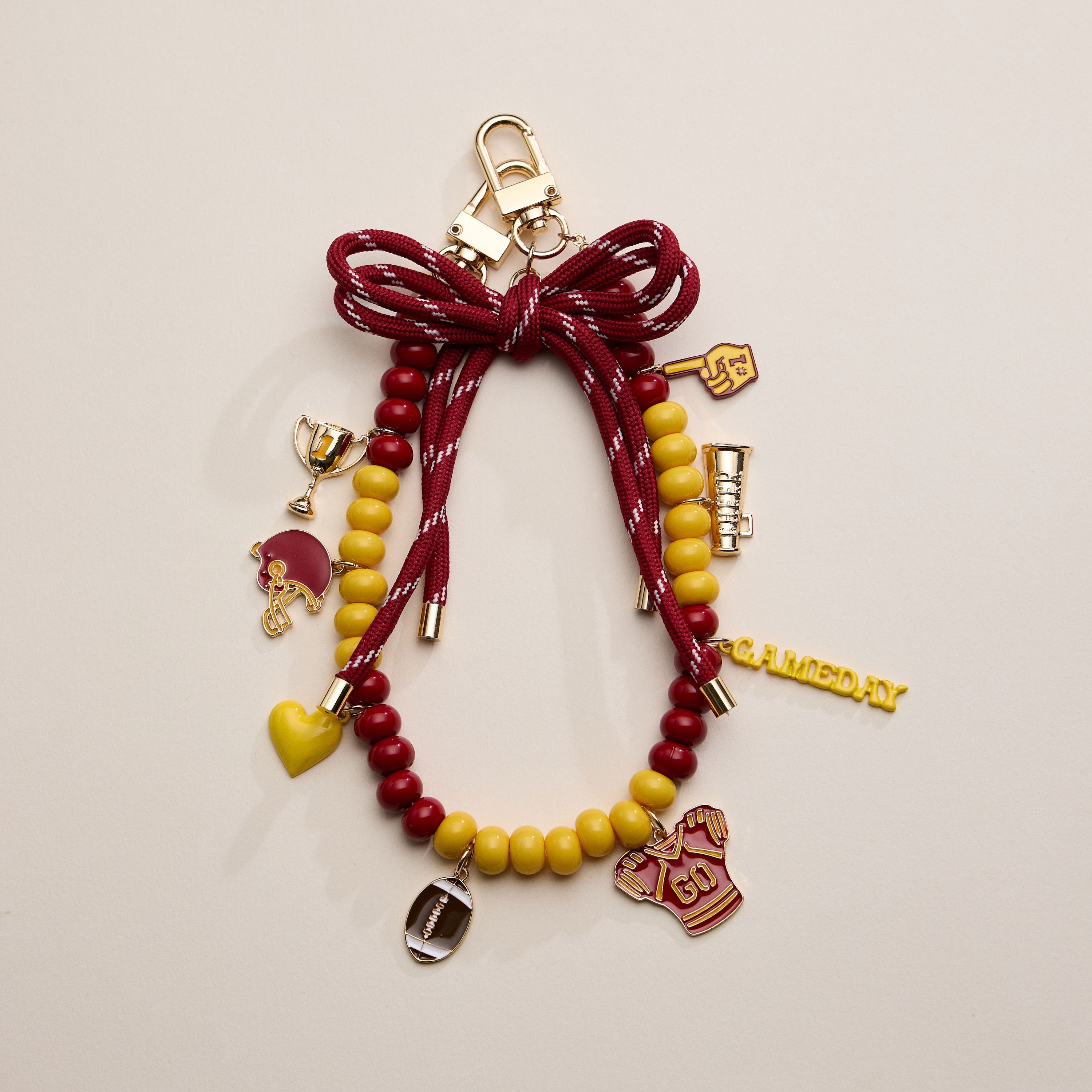 College Football Bag Charm Keychain