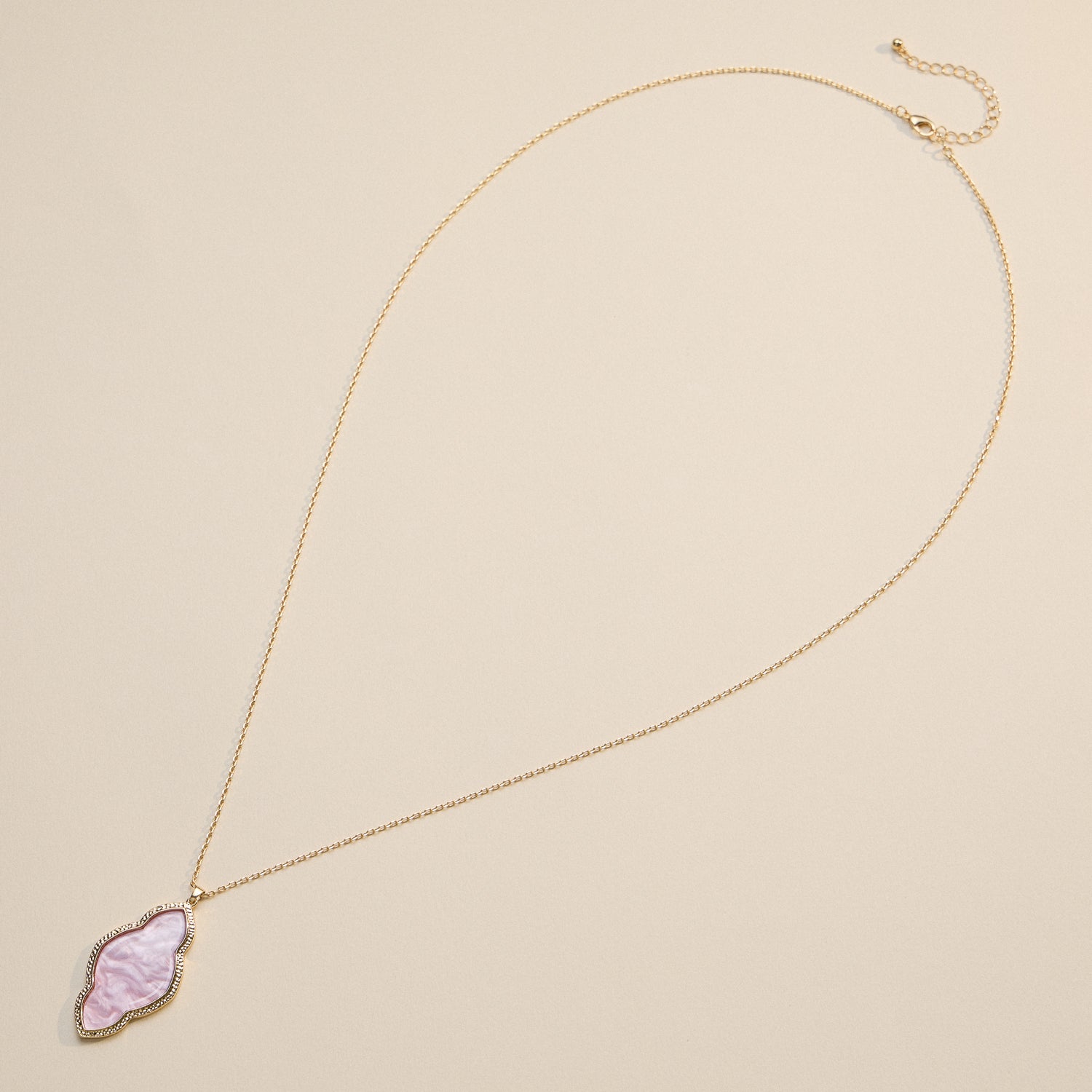 Iridescent Cloud-Shaped Pendant Necklace