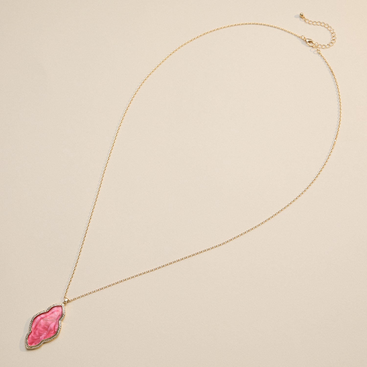 Iridescent Cloud-Shaped Pendant Necklace