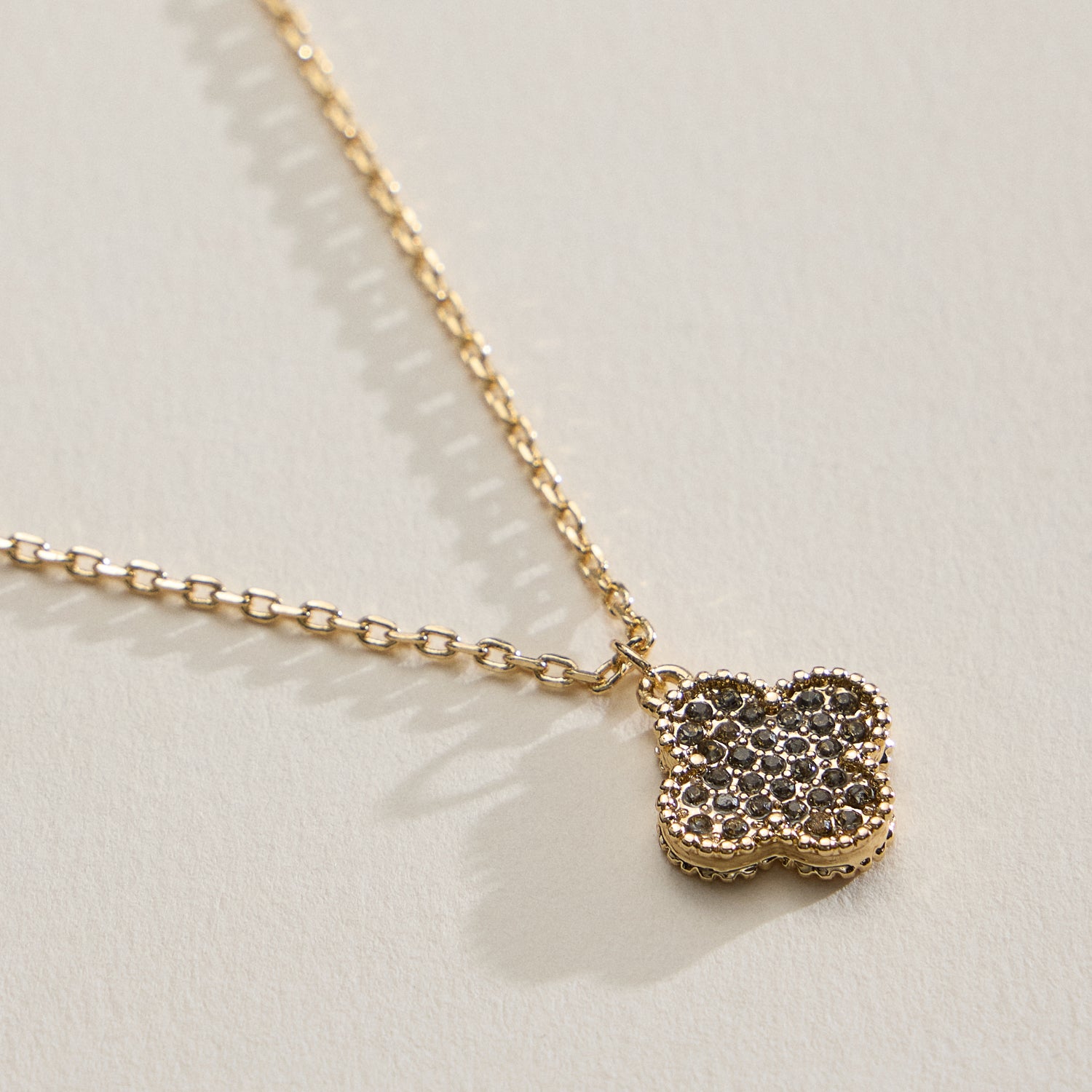 Pavé Crystal Pendant Necklaces with Dainty Beaded Detailing
