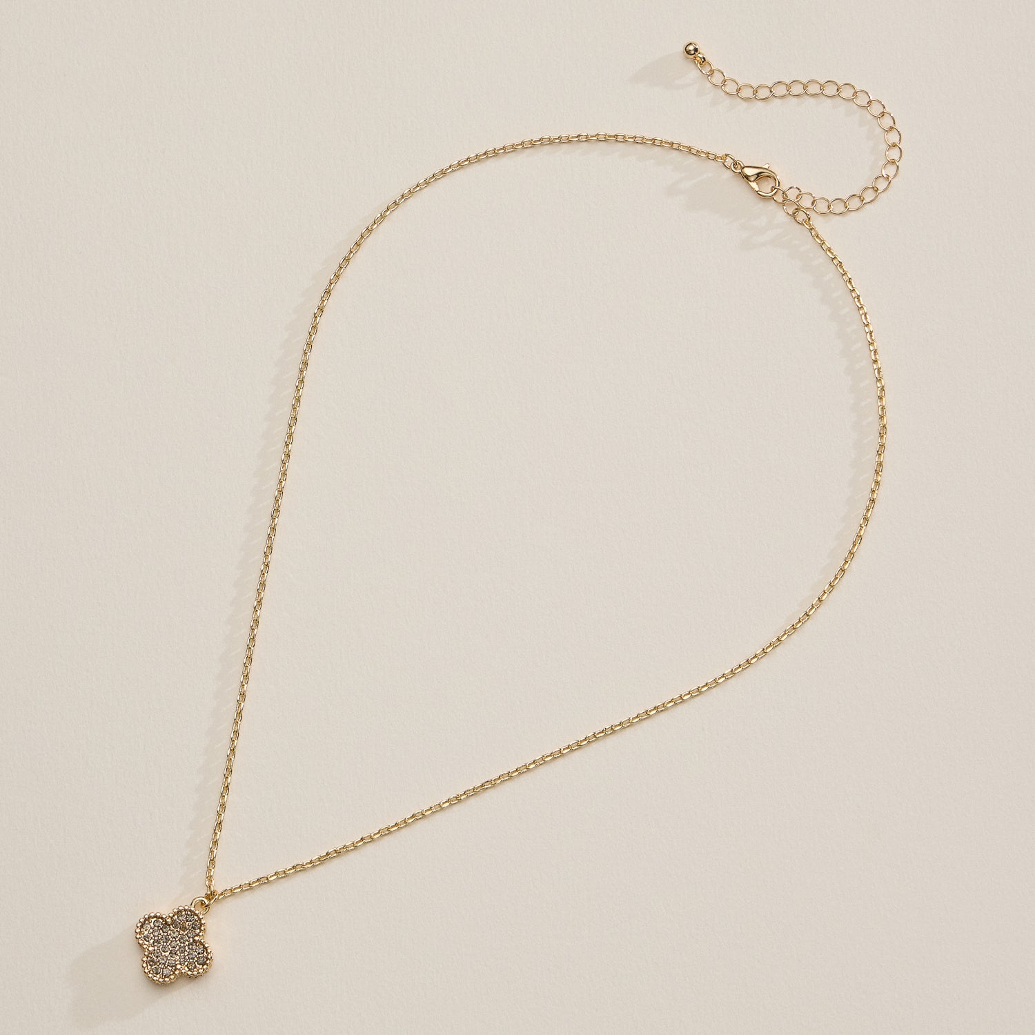 Pavé Crystal Pendant Necklaces with Dainty Beaded Detailing