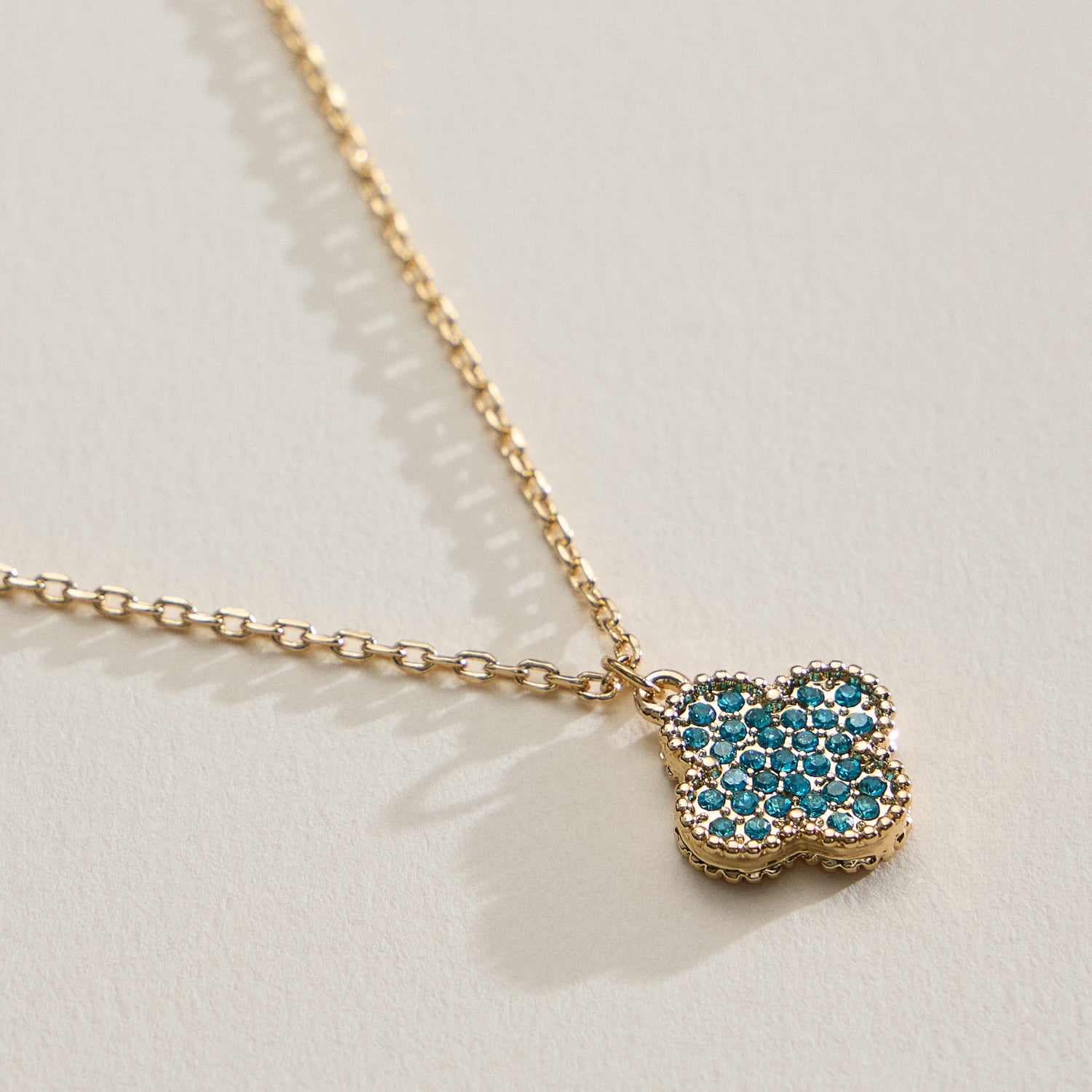 Pavé Crystal Pendant Necklaces with Dainty Beaded Detailing