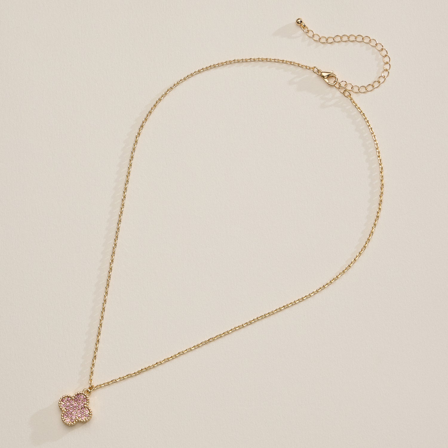 Pavé Crystal Pendant Necklaces with Dainty Beaded Detailing