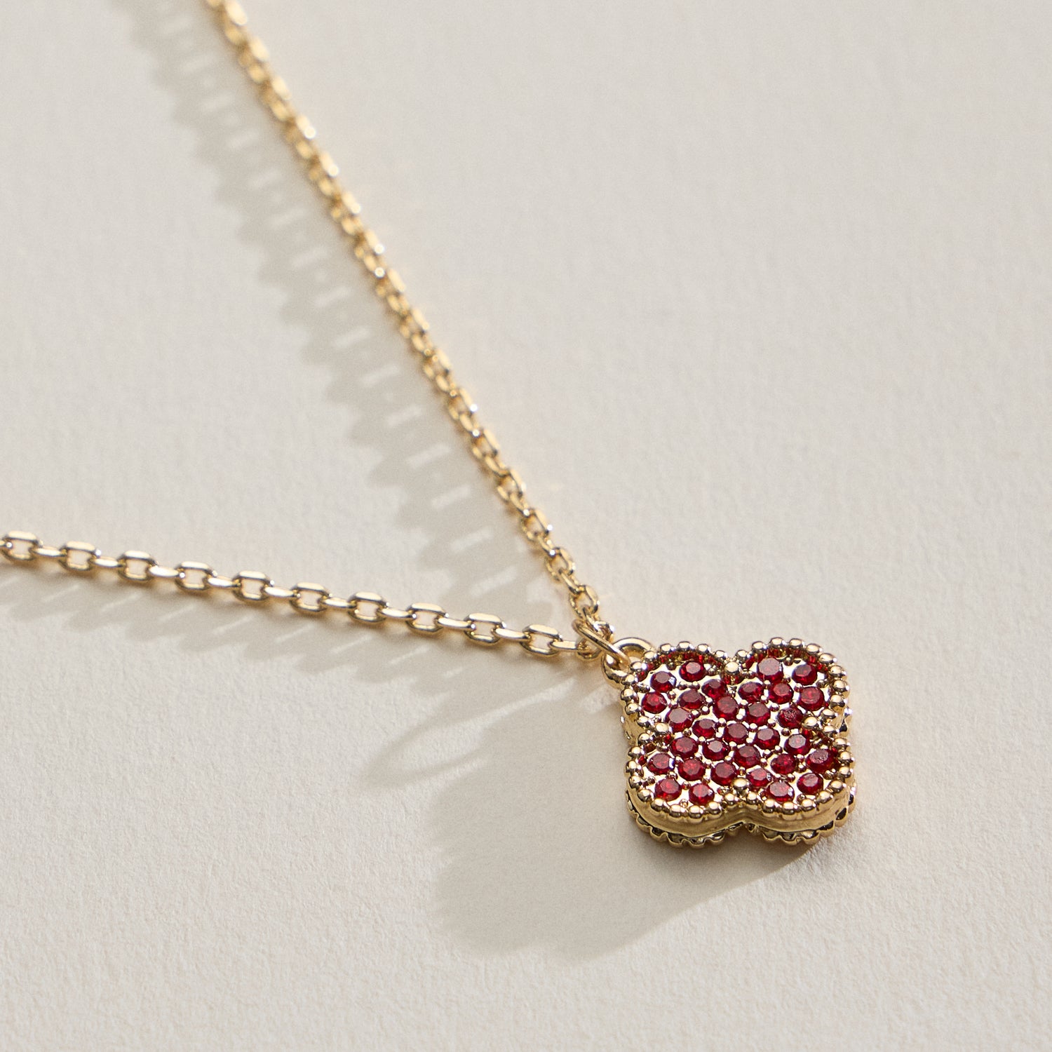Pavé Crystal Pendant Necklaces with Dainty Beaded Detailing