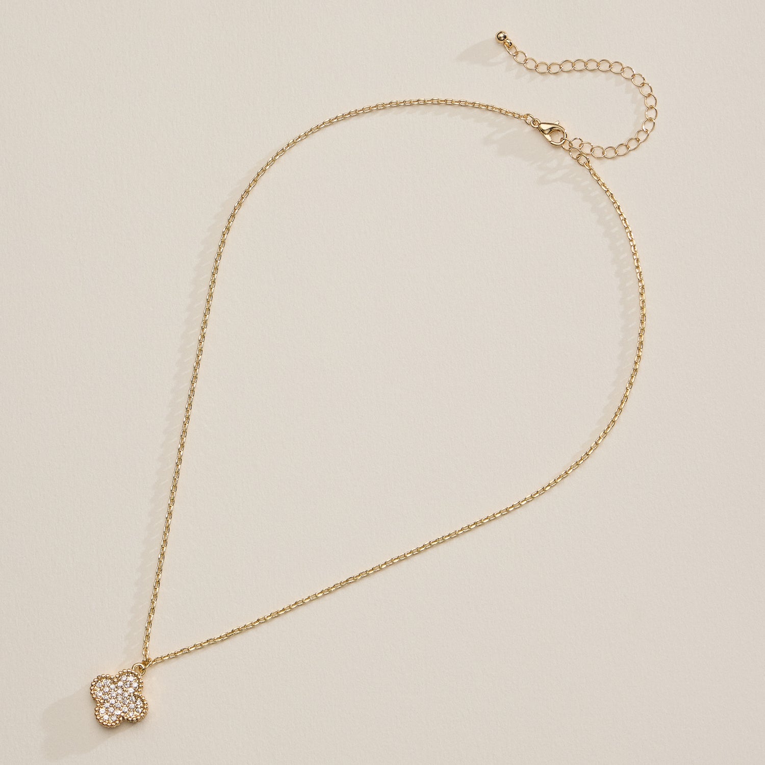 Pavé Crystal Pendant Necklaces with Dainty Beaded Detailing
