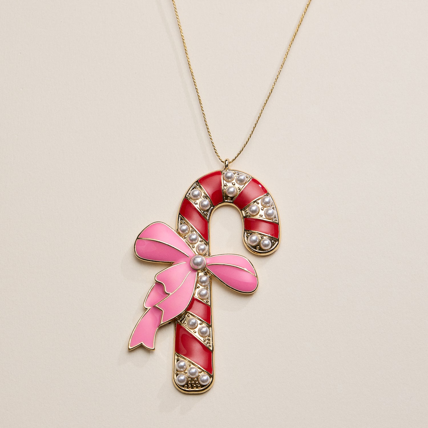 Candy Cane Ornament – Red and Pink Holiday Decoration