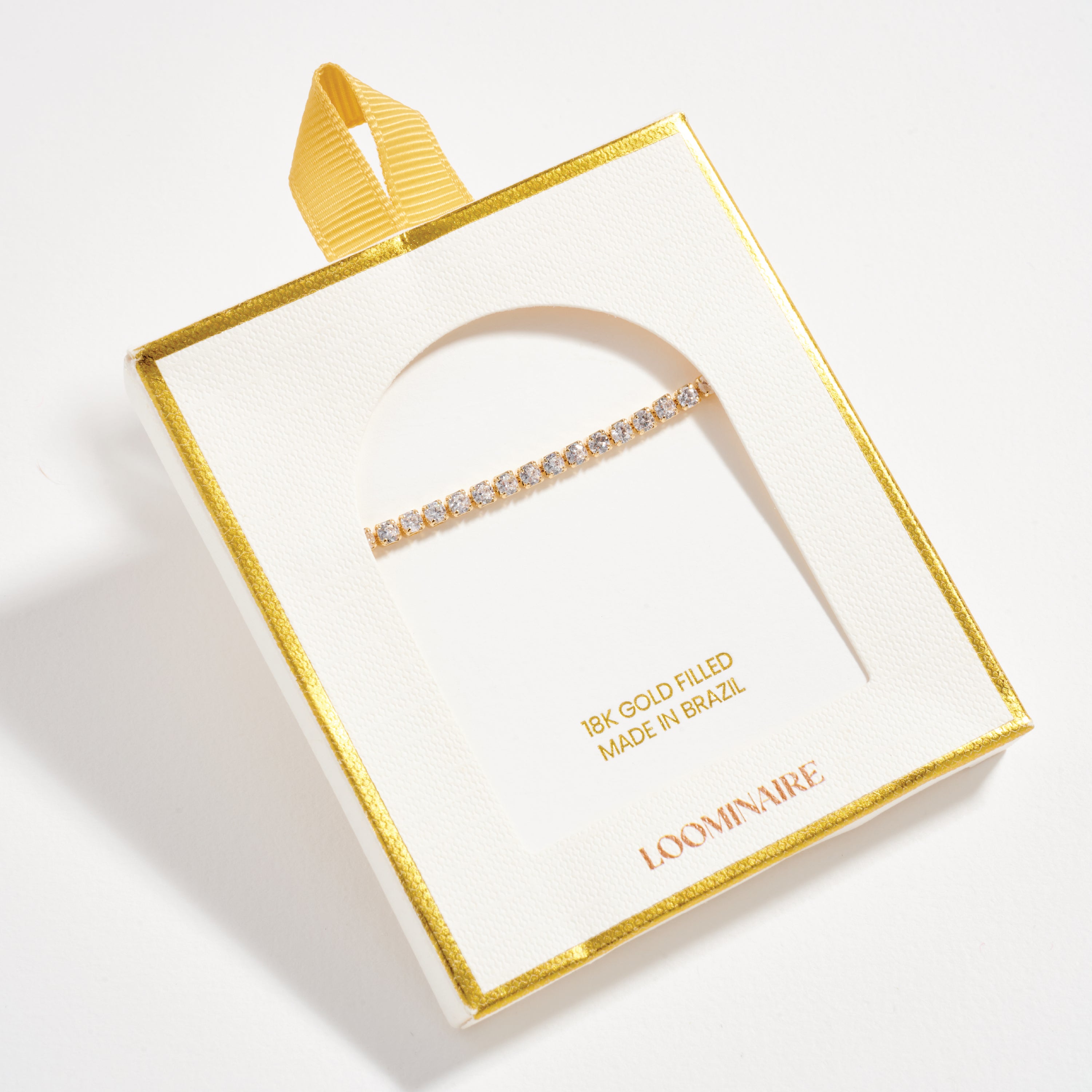 Gold Filled prong set cubic zirconia Tennis Bracelet