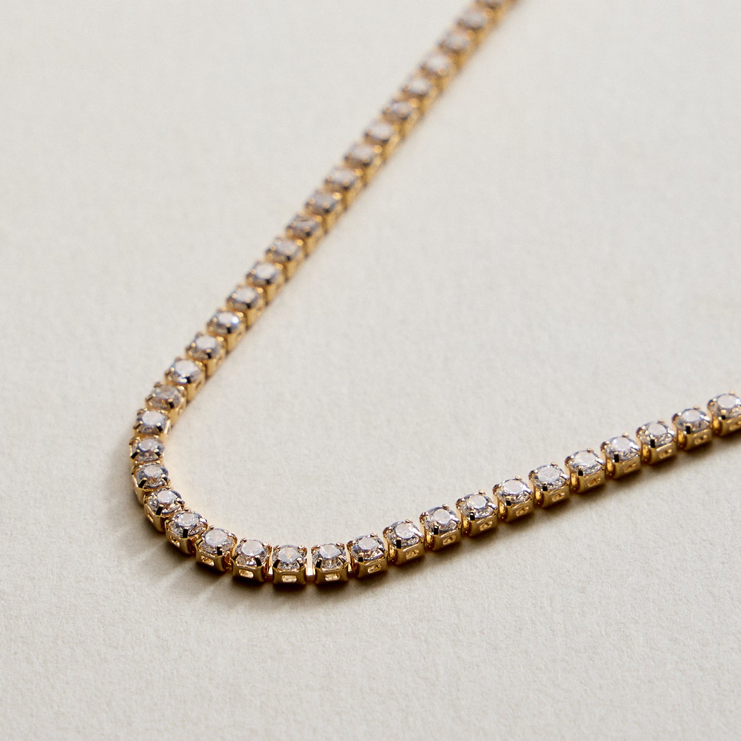 Gold Filled prong set cubic zirconia Tennis Bracelet