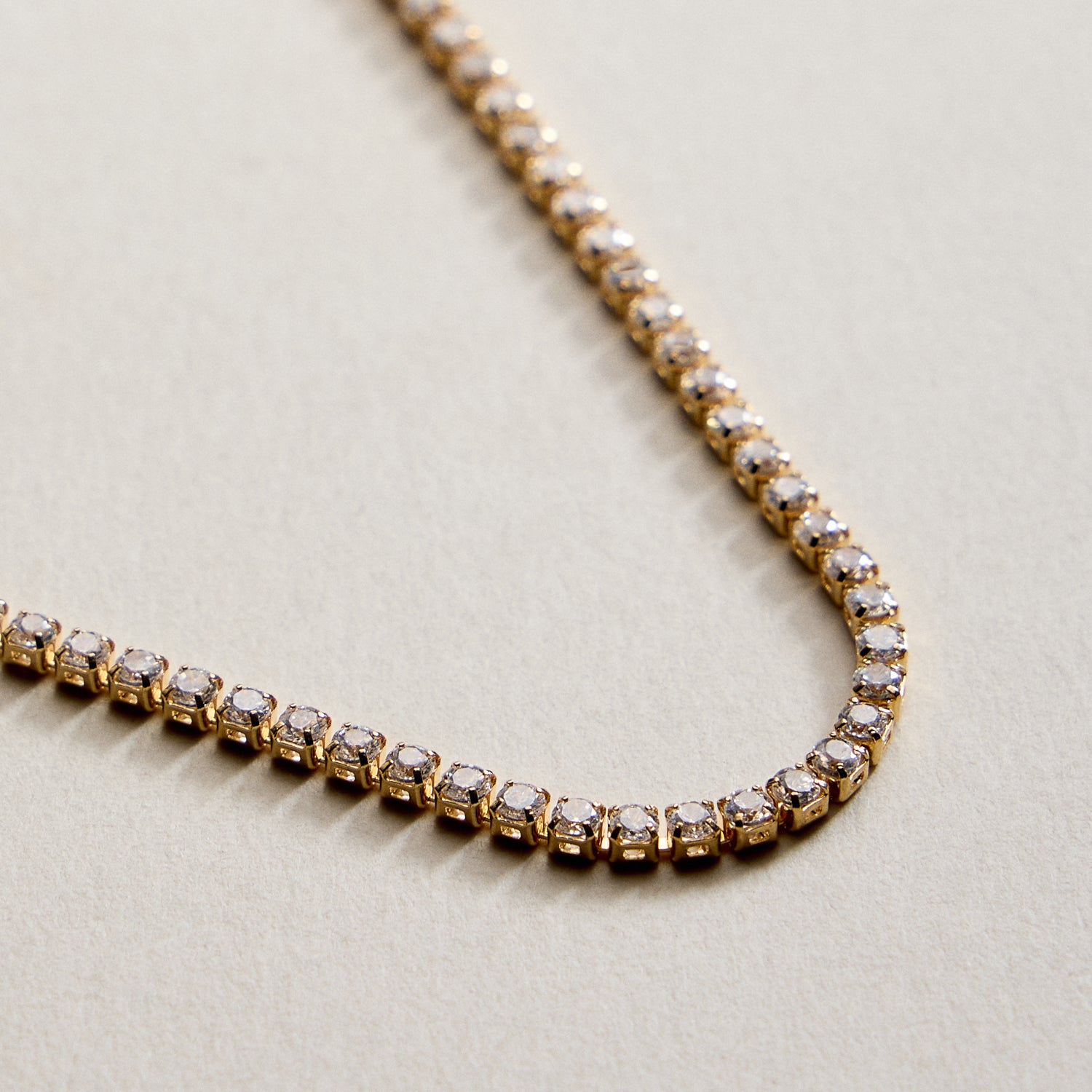 Gold Filled prong set cubic zirconia Tennis Bracelet