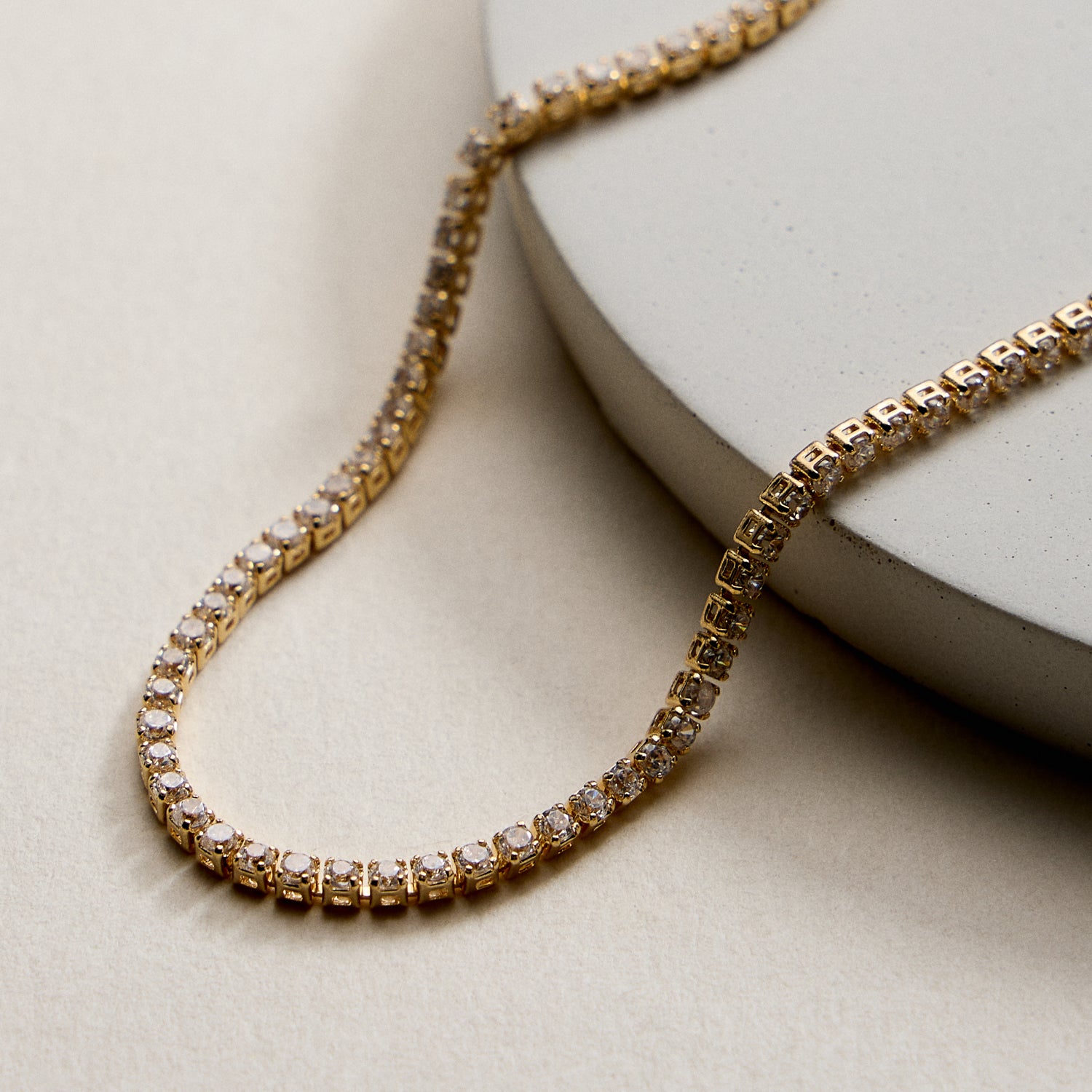 Gold Filled Round CZ Tennis Bracelet