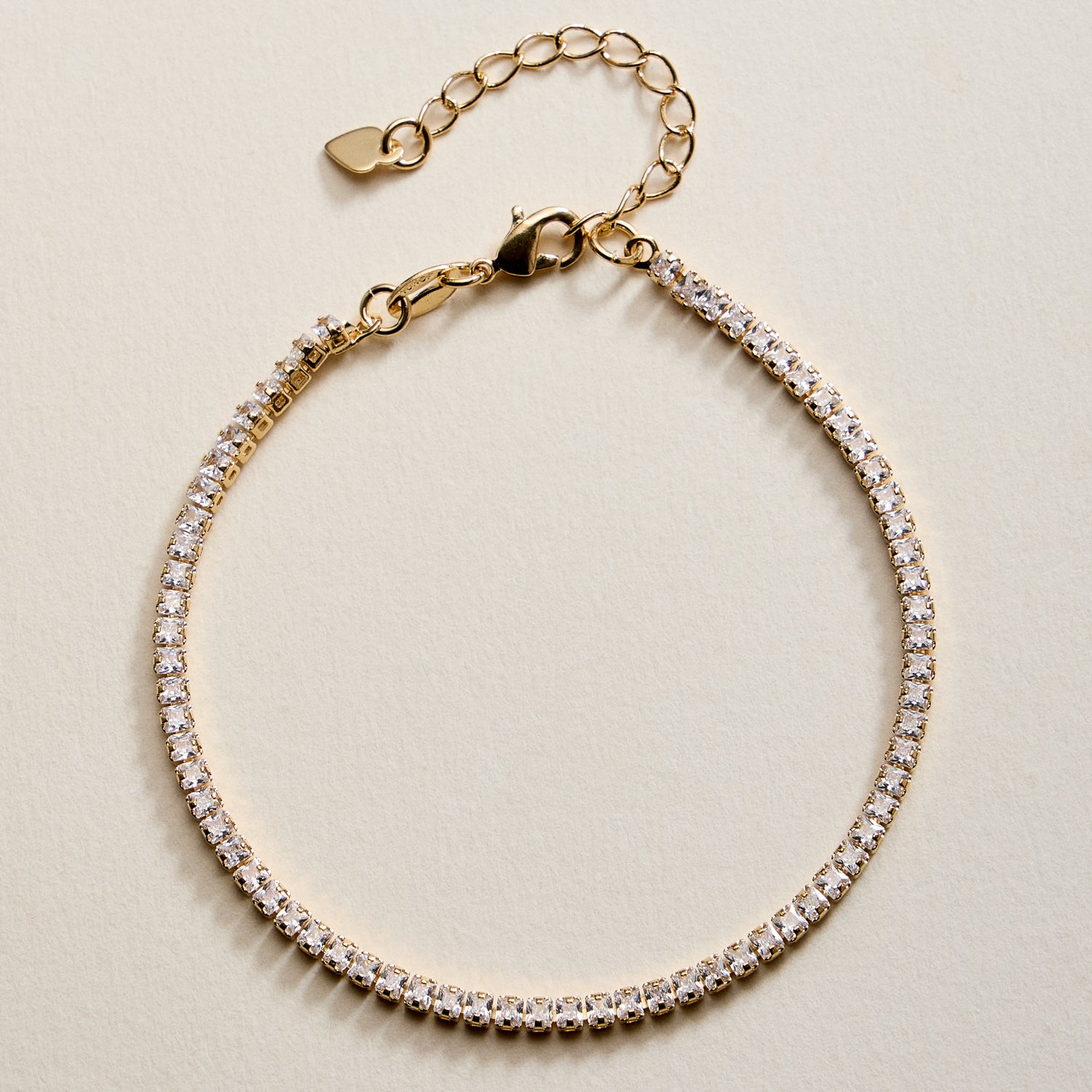 Gold Filled Tennis Bracelet with Round CZ Stones