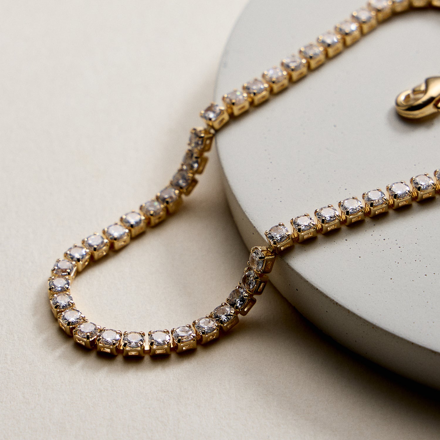 Gold Filled Cubic Zirconia Tennis Bracelet