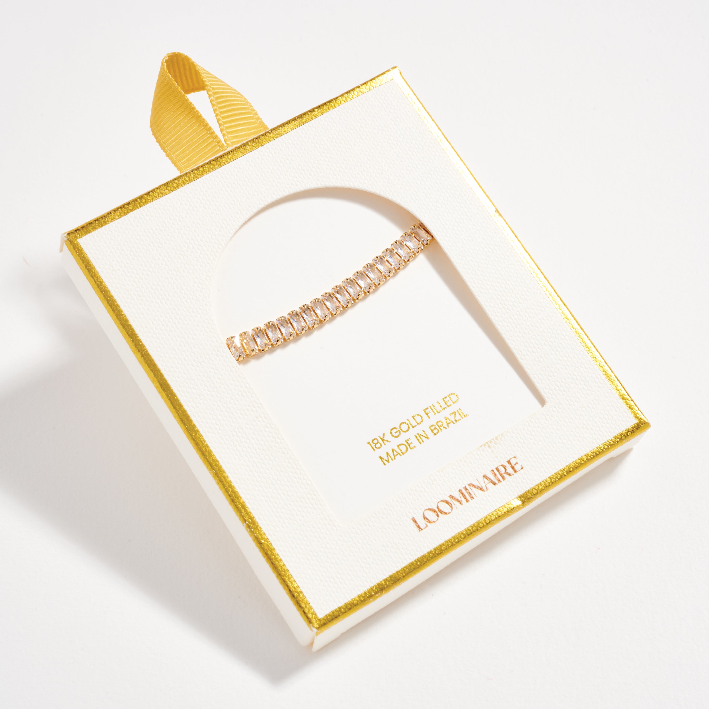 Gold Filled Baguette CZ Adjustable Bracelet