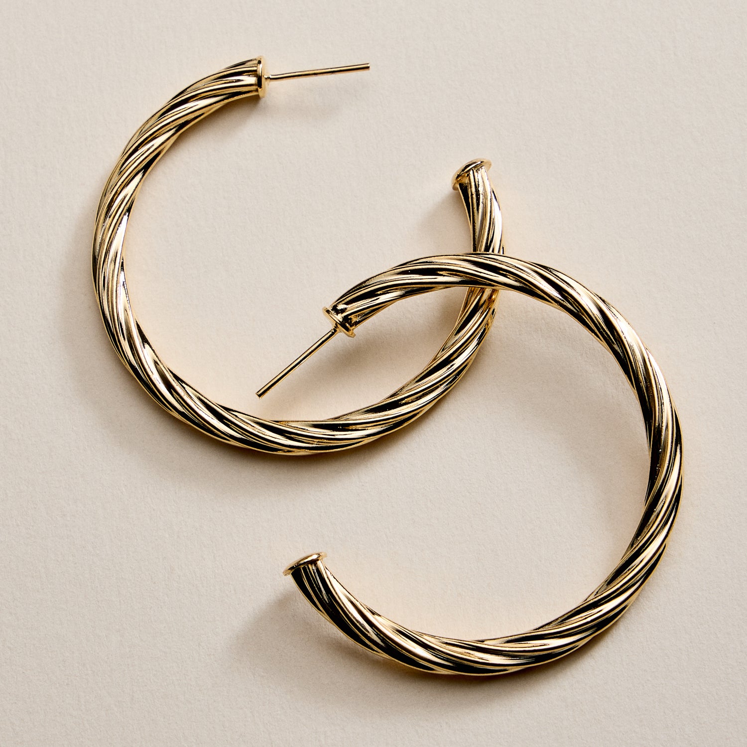 Gold Filled Twisted Hoop Earrings – Bold Statement Jewelry