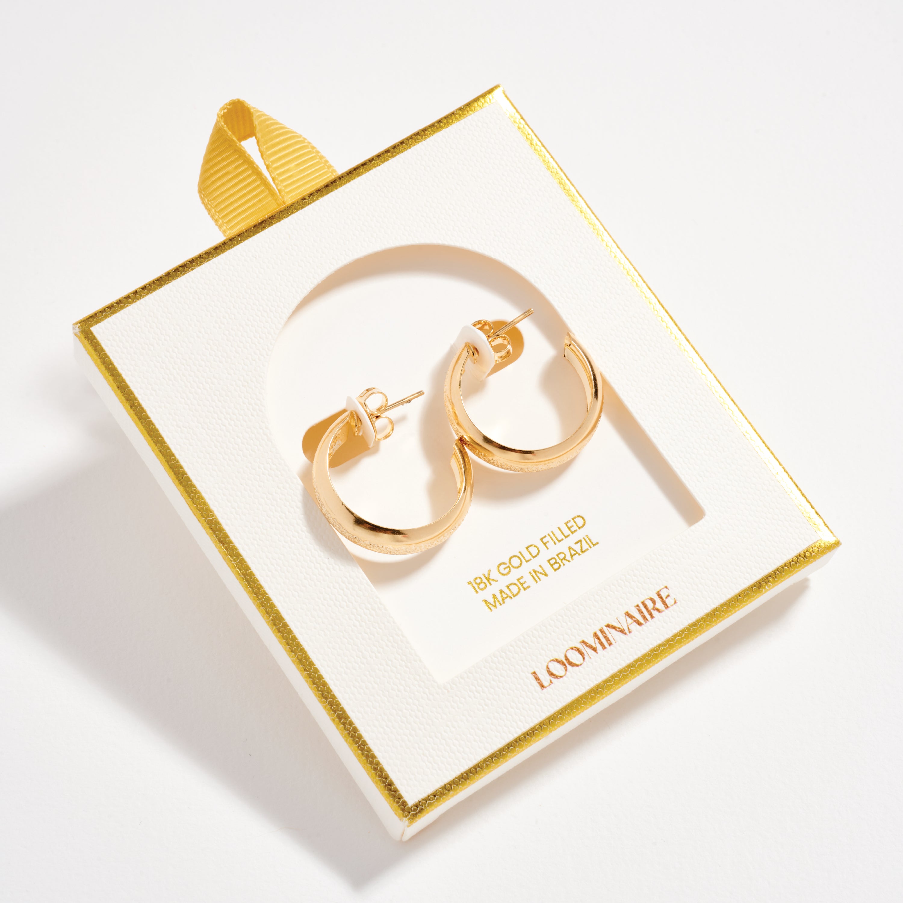 Gold Filled Textured Hoop Earrings – Classic Chunky Hoops