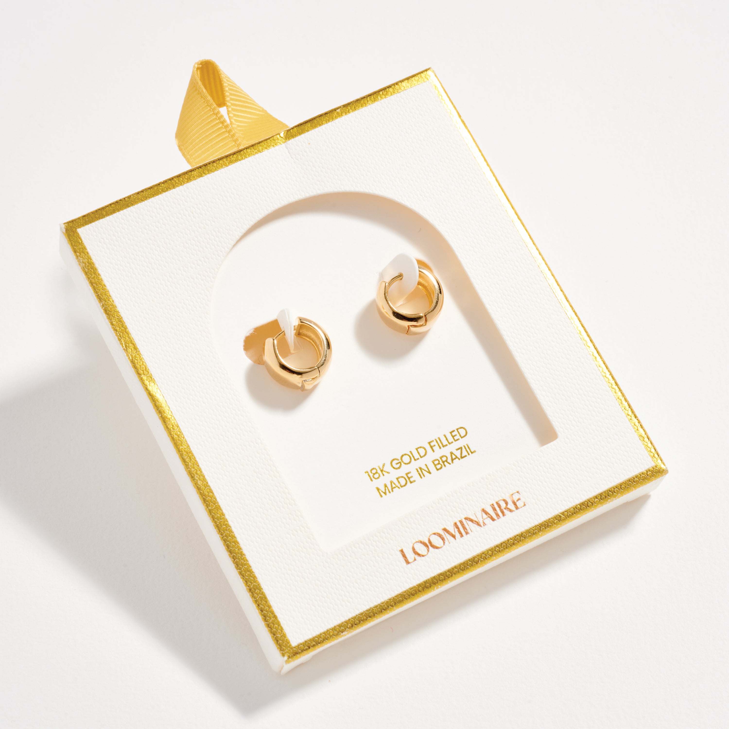 Gold Filled Chunky Huggie Hoop Earrings – Bold Minimalist Design