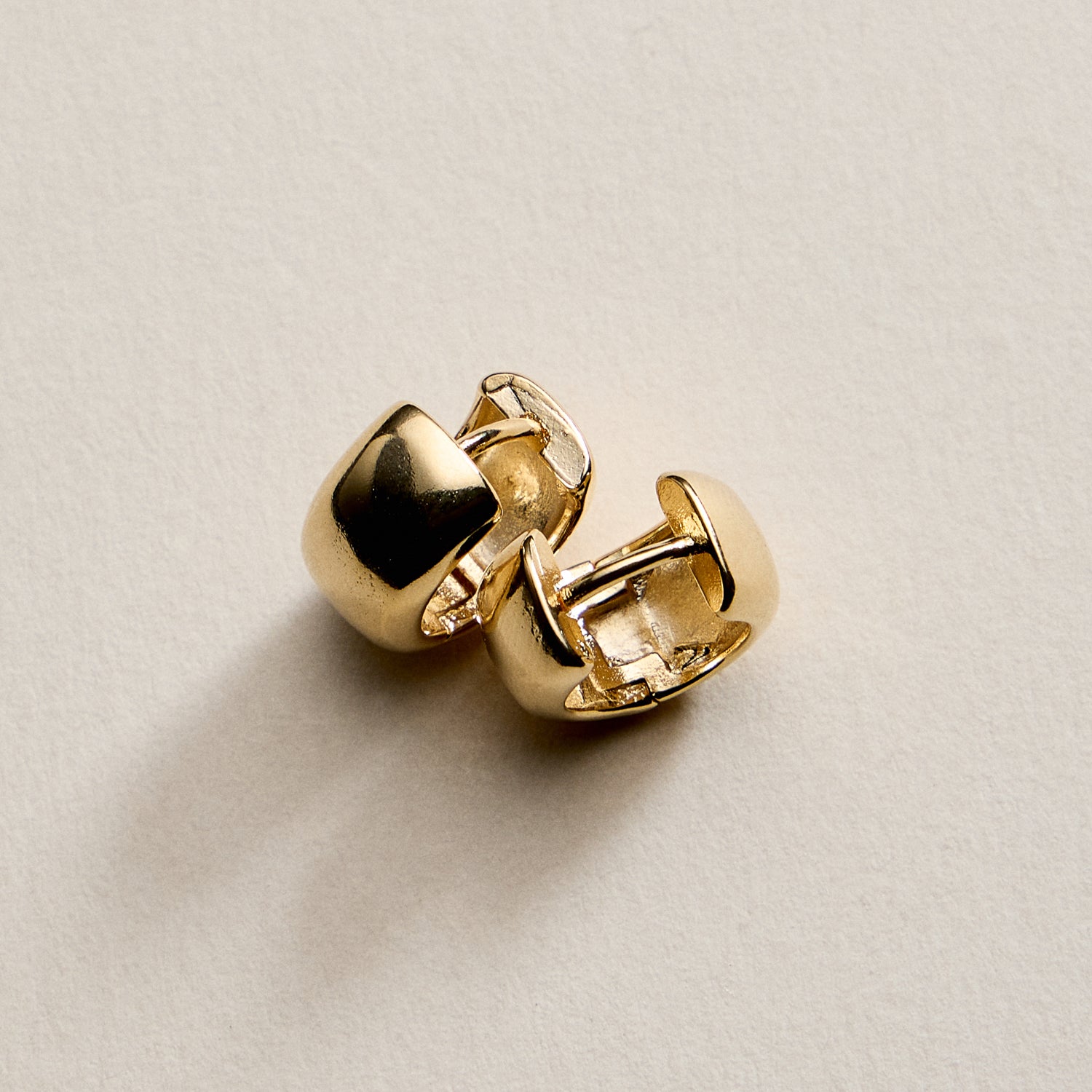 Gold Filled Chunky Huggie Hoop Earrings – Bold Minimalist Design