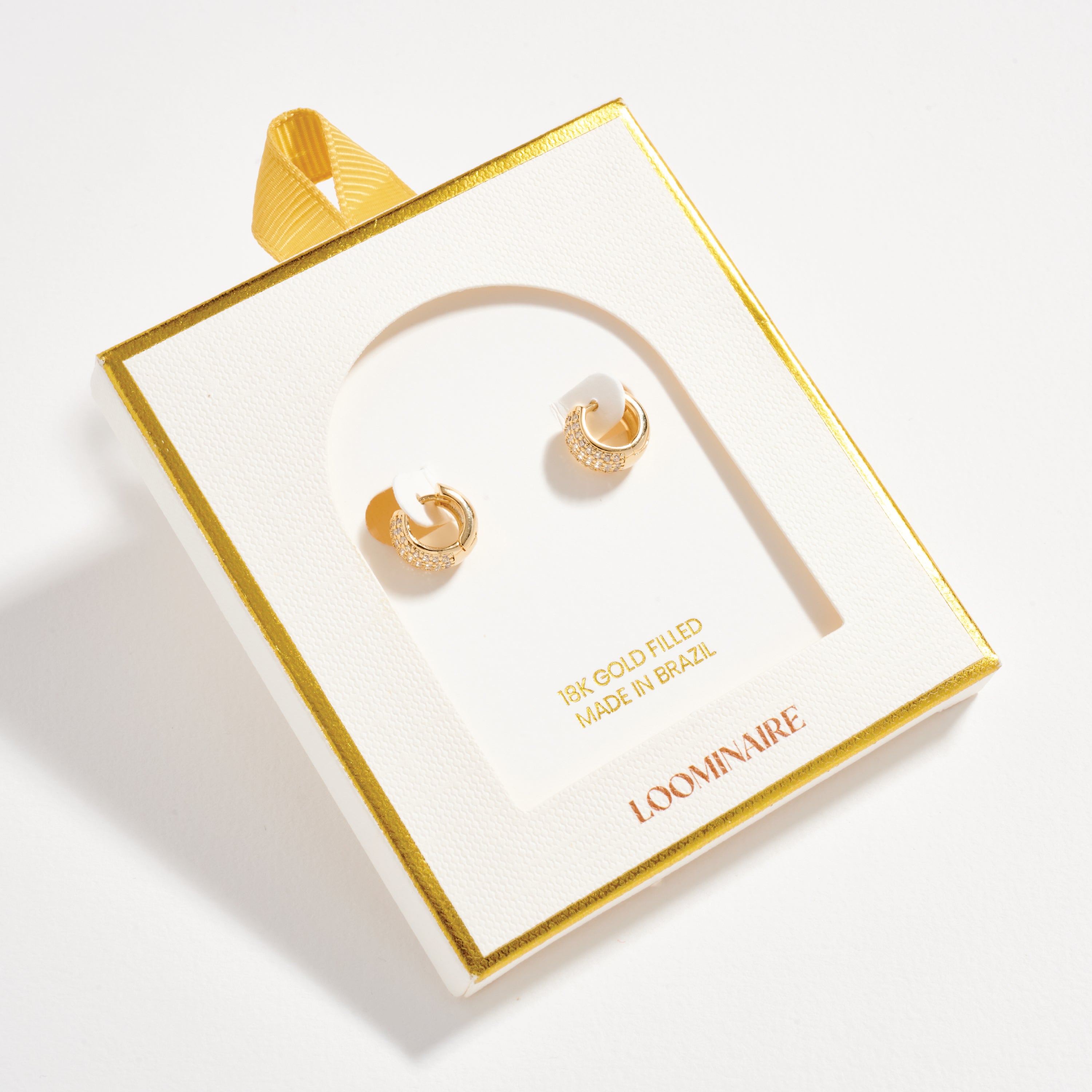 Gold Filled Crystal Hoop Earrings