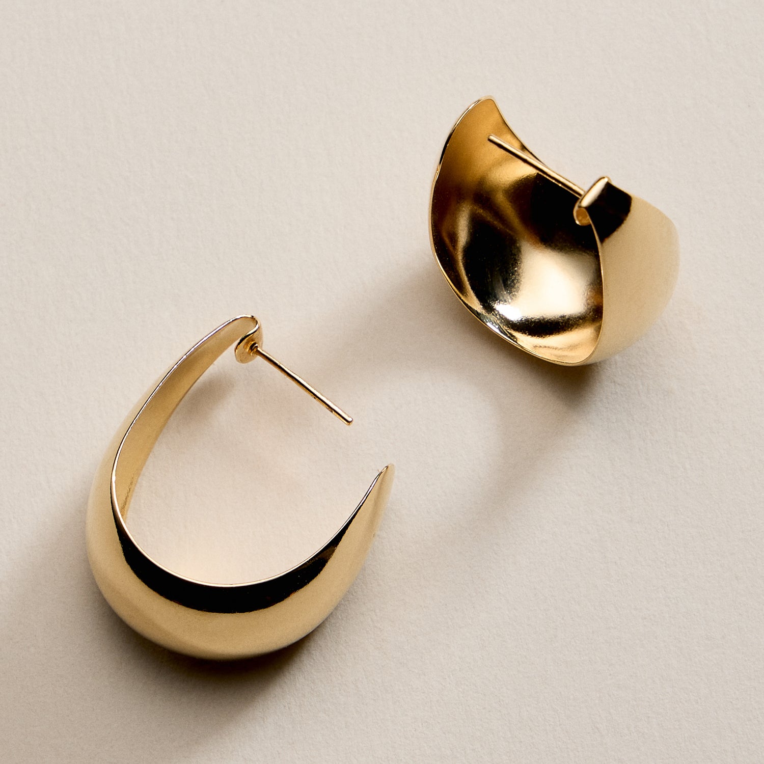 Gold Filled Chunky Hoop Earrings